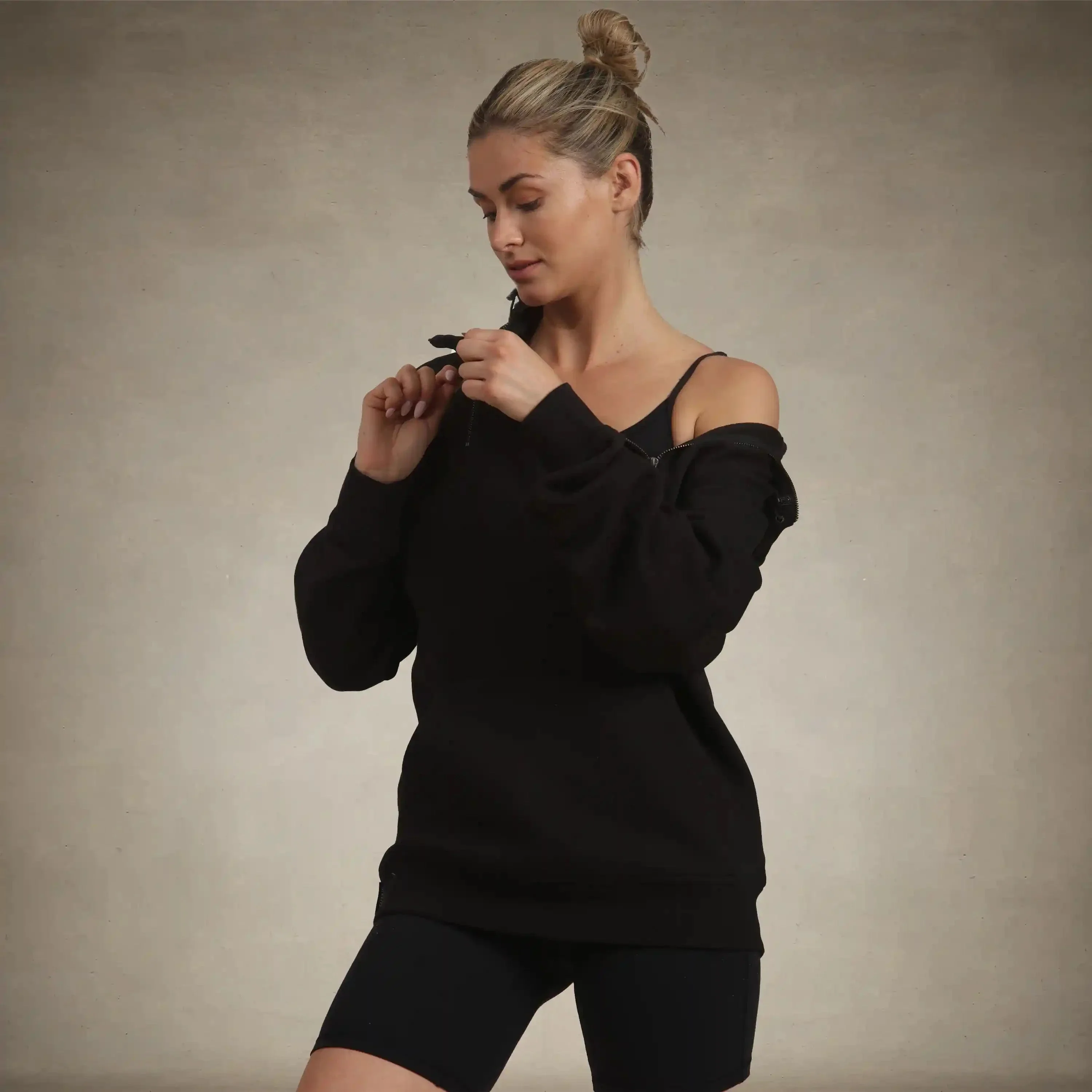Women's Taylor Double Zipper Pullover Oversized Hoodie - Image 14