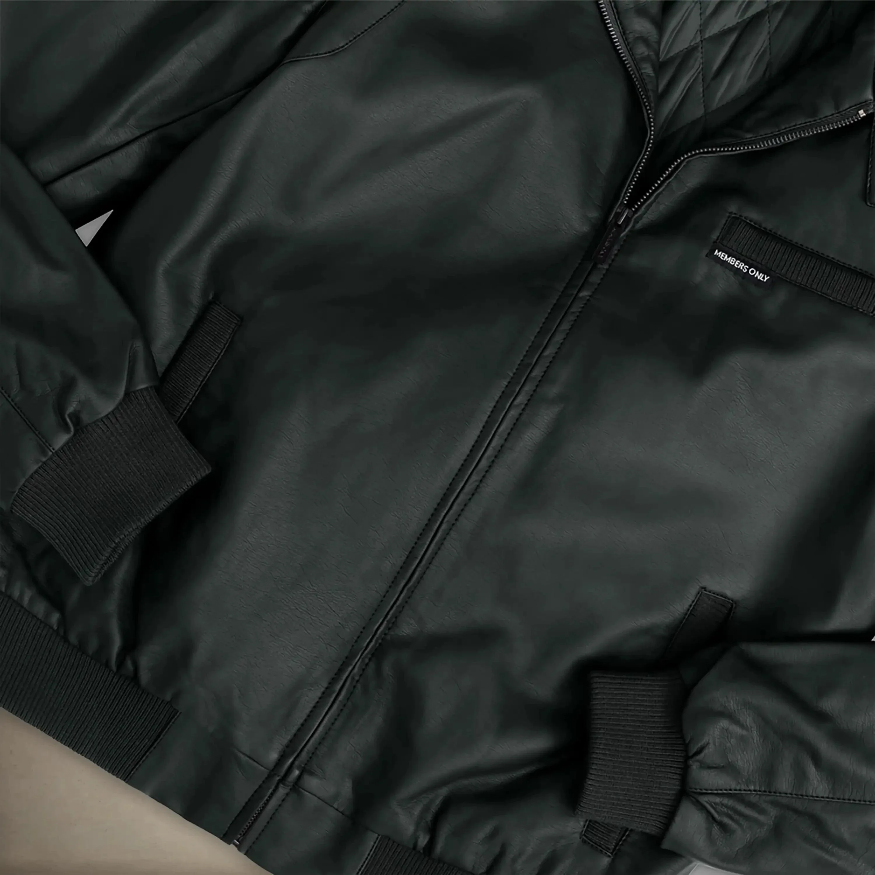 Women's Faux Leather Iconic Racer Oversized Jacket - Image 13