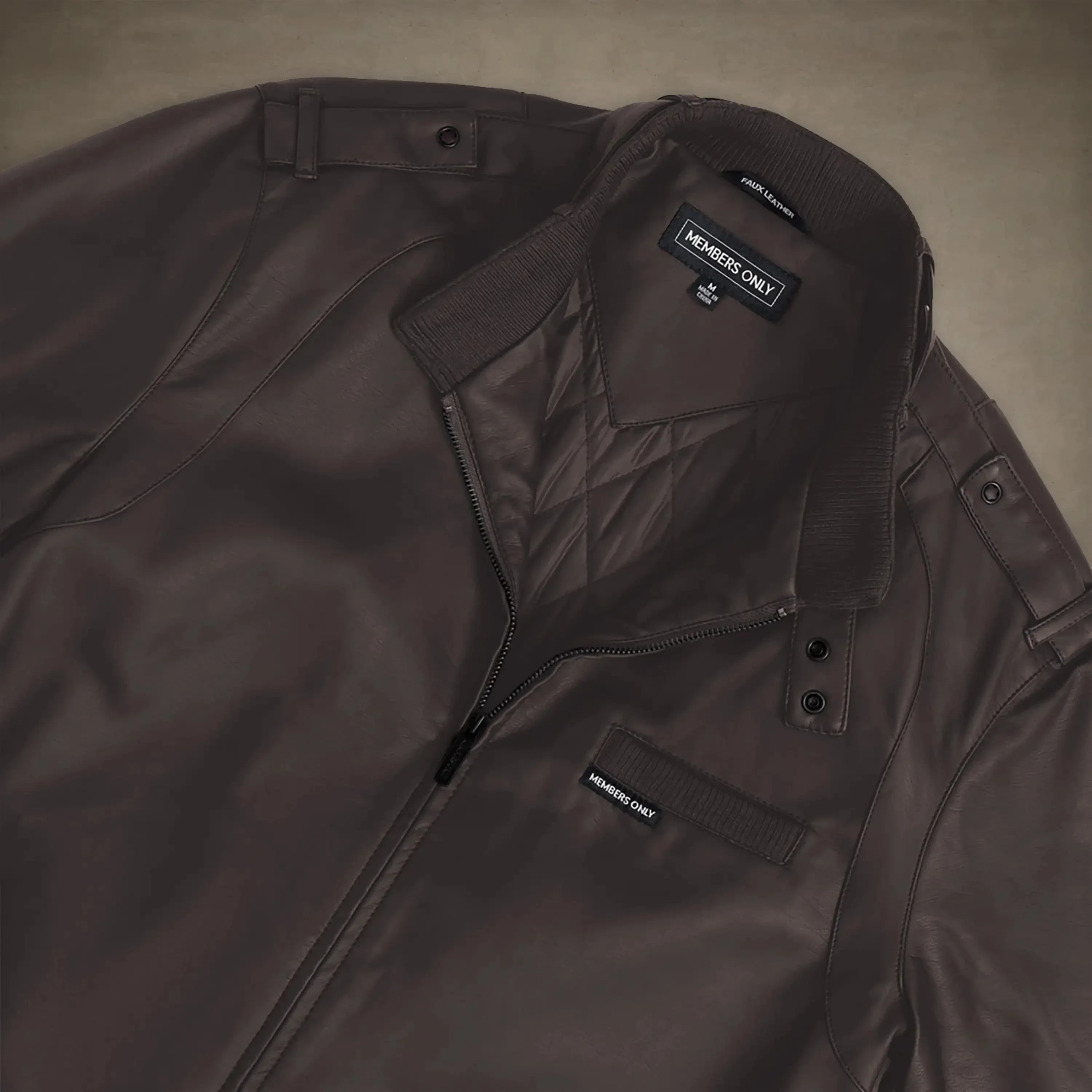 Women's Faux Leather Iconic Racer Oversized Jacket - Image 21