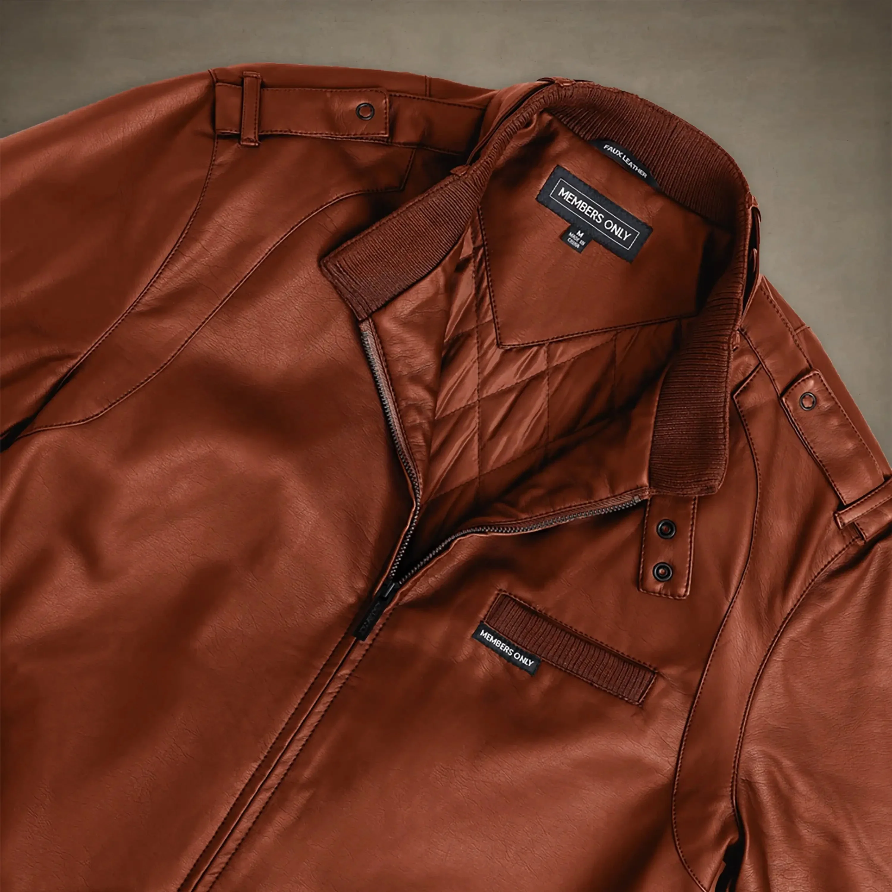 Women's Faux Leather Iconic Racer Oversized Jacket - Image 26