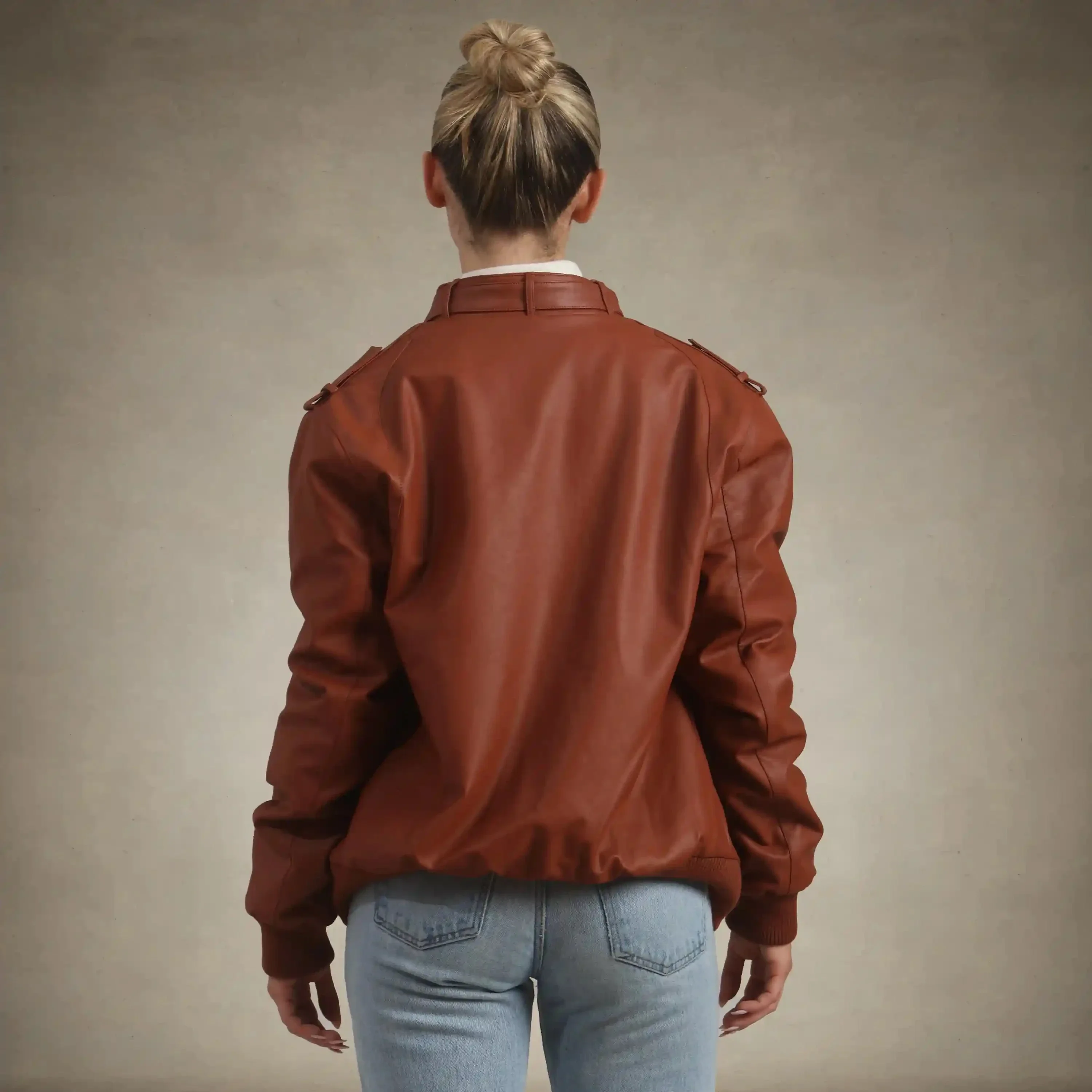 Women's Faux Leather Iconic Racer Oversized Jacket - Image 33