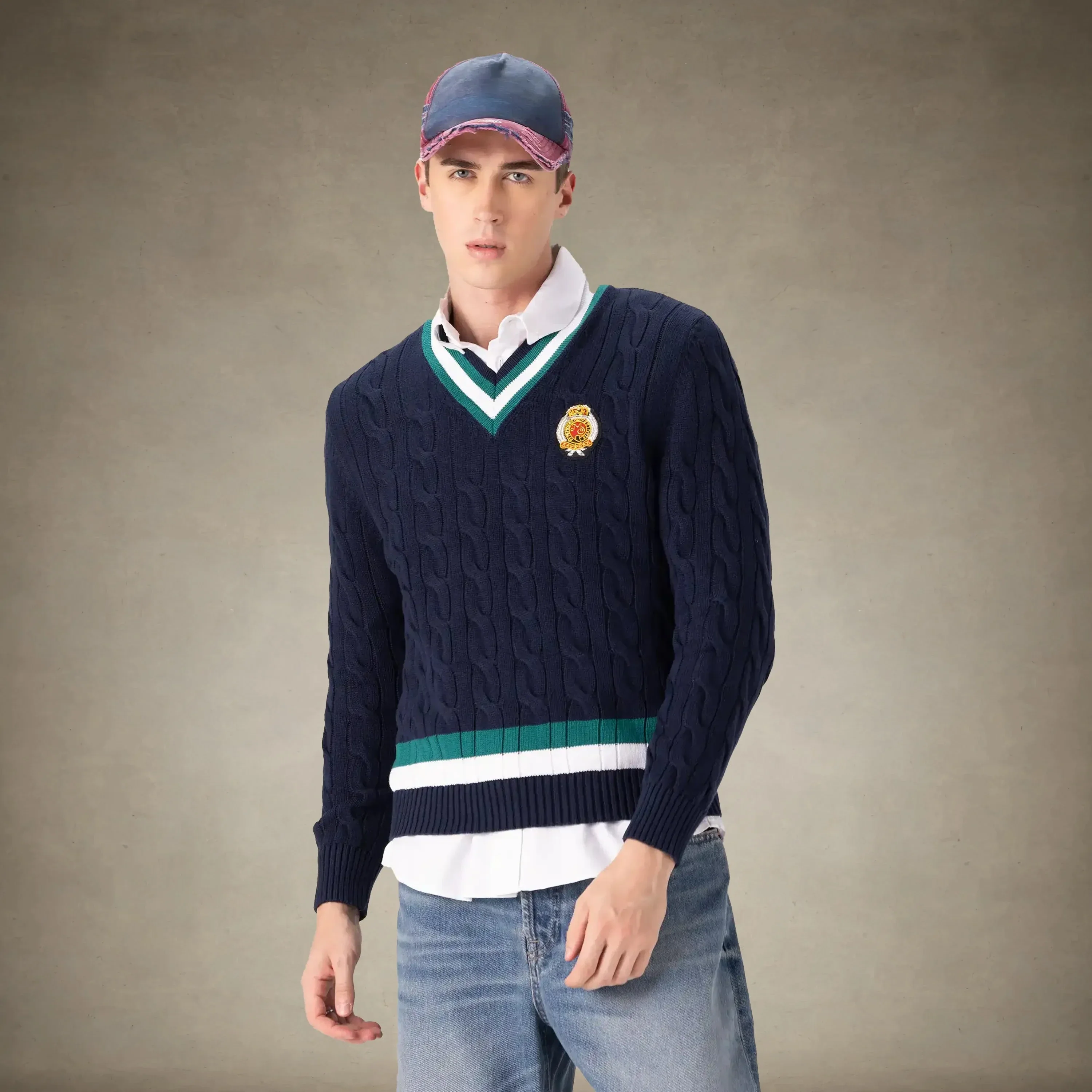 Men's Cable Knit Cricket Sweater - Image 10