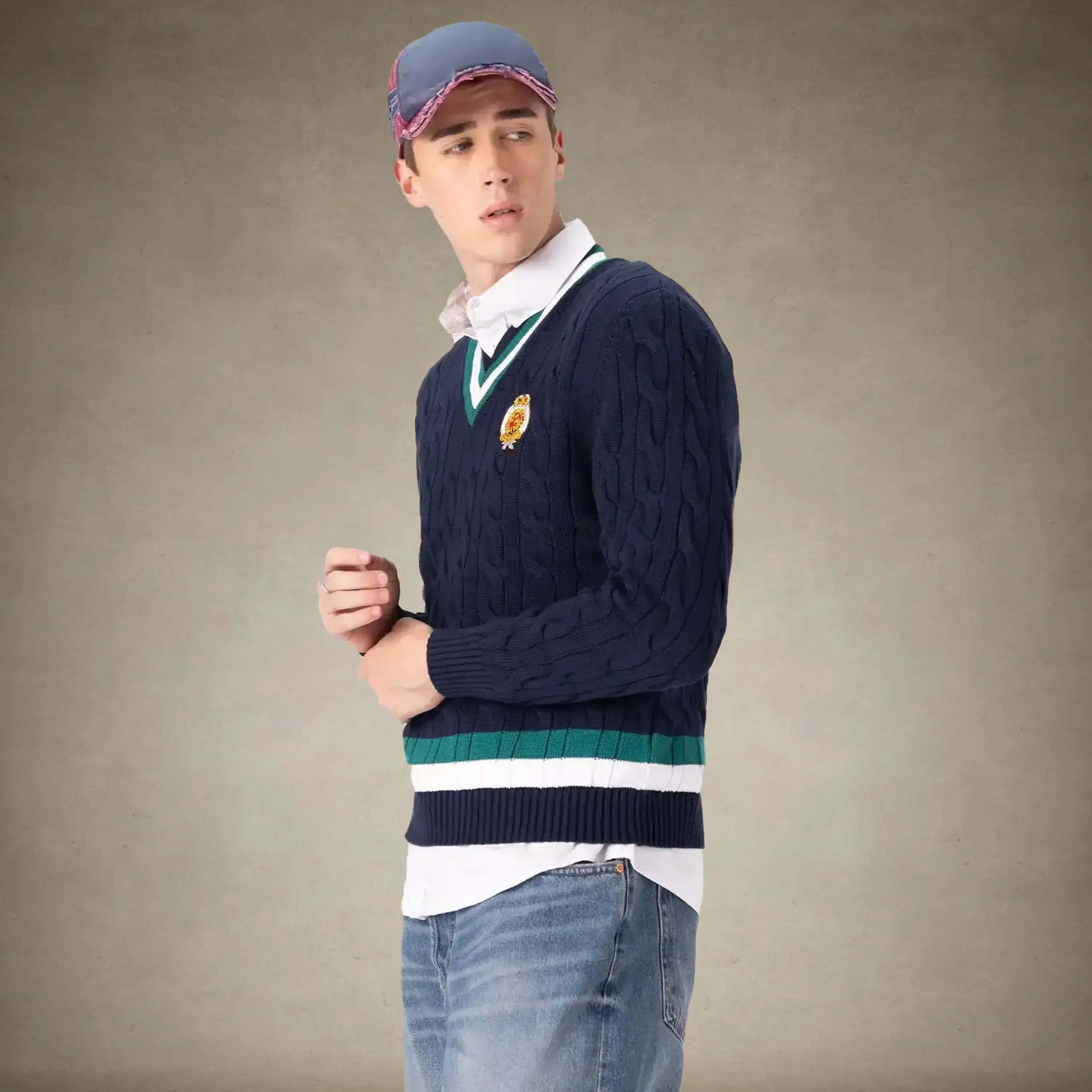Men's Cable Knit Cricket Sweater - Image 11