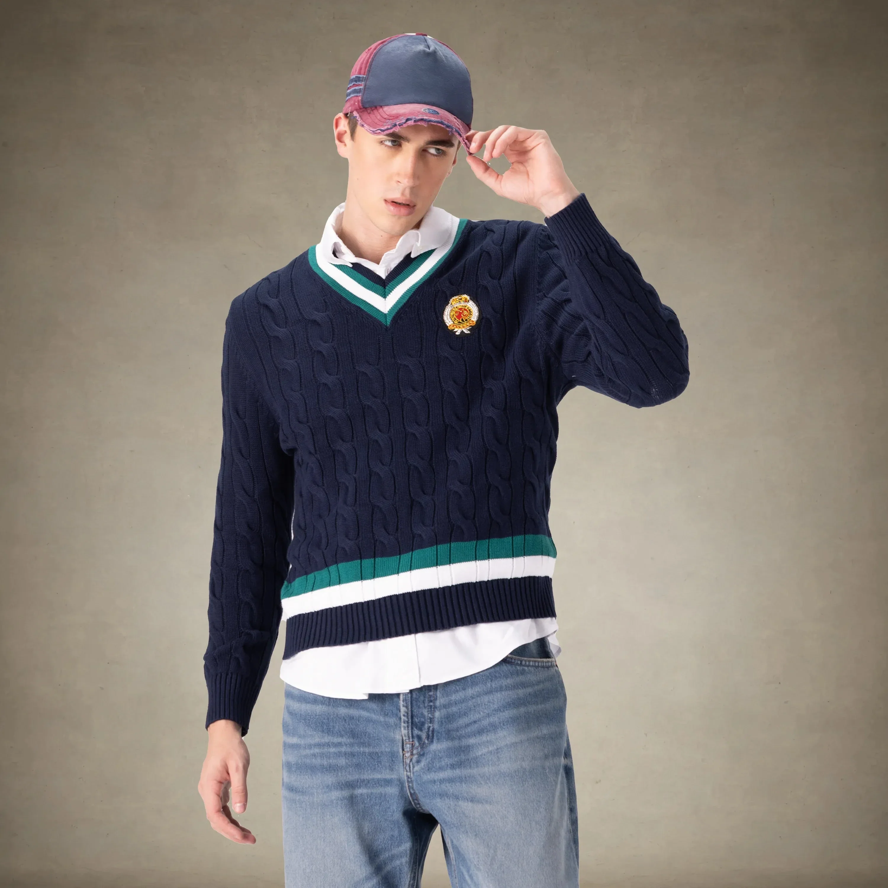 Men's Cable Knit Cricket Sweater - Image 12