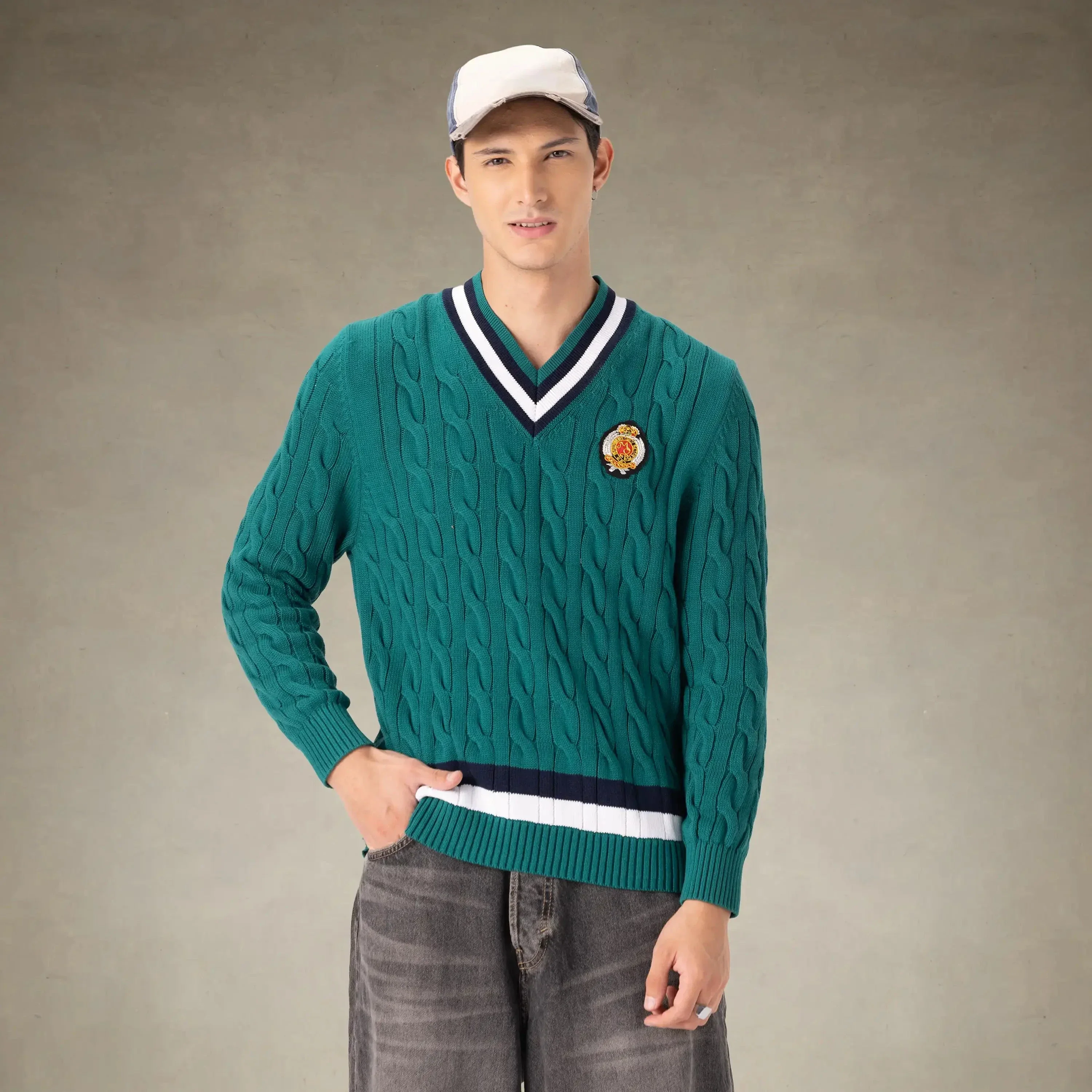 Men's Cable Knit Cricket Sweater - Image 17