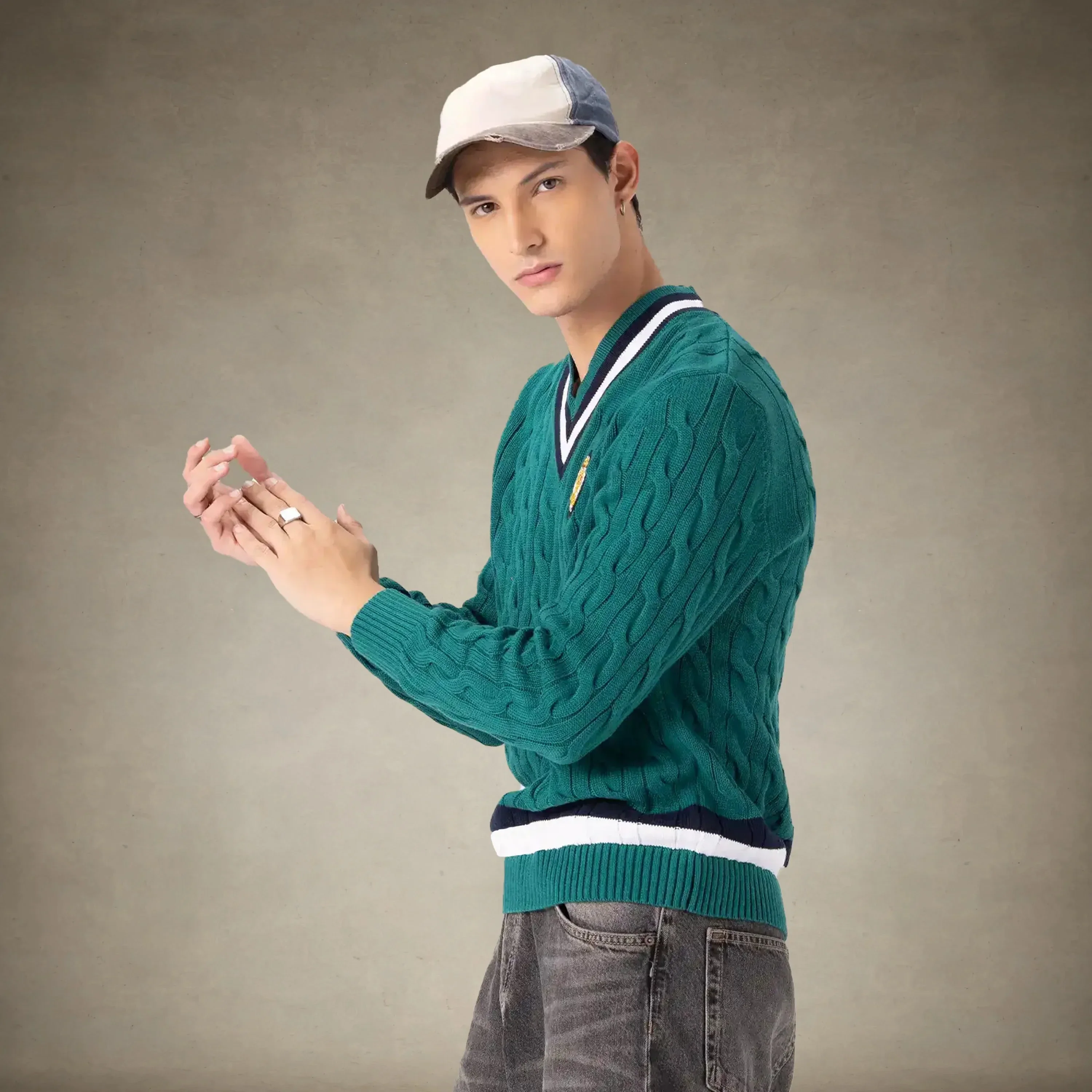 Men's Cable Knit Cricket Sweater - Image 20