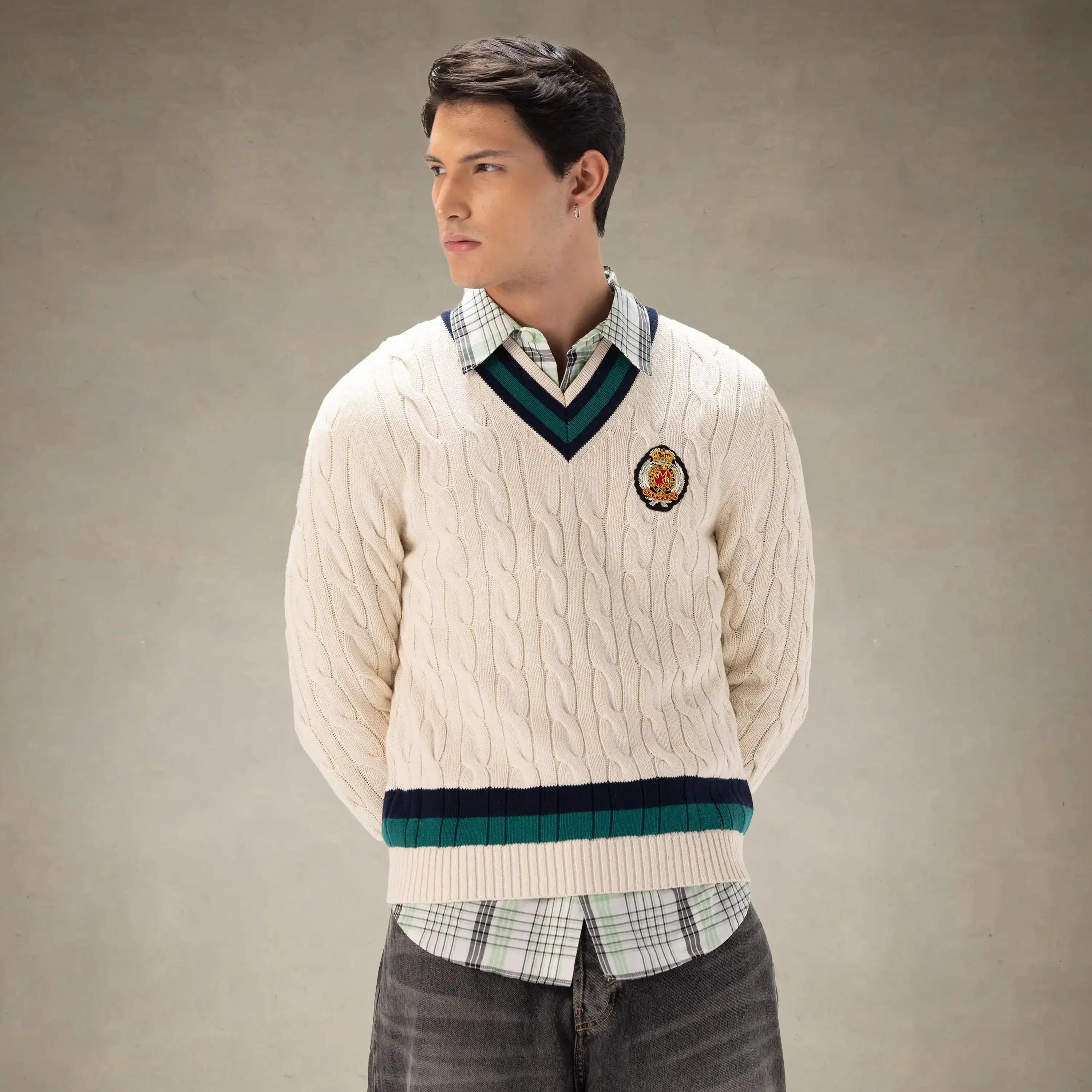 Men's Cable Knit Cricket Sweater - Image 3