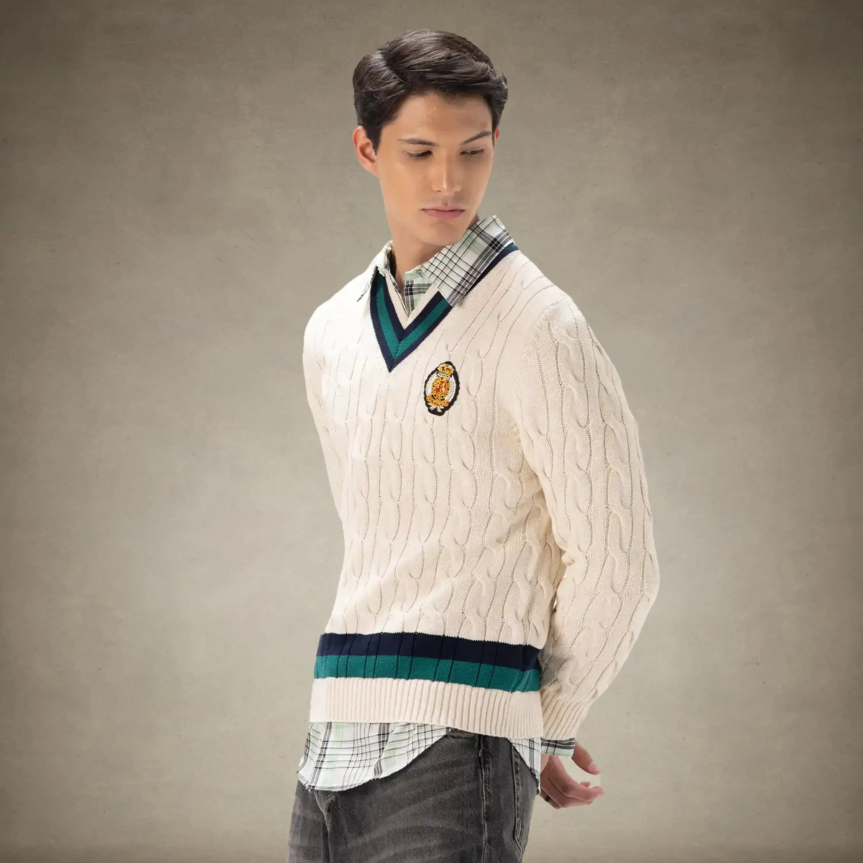 Men's Cable Knit Cricket Sweater - Image 4