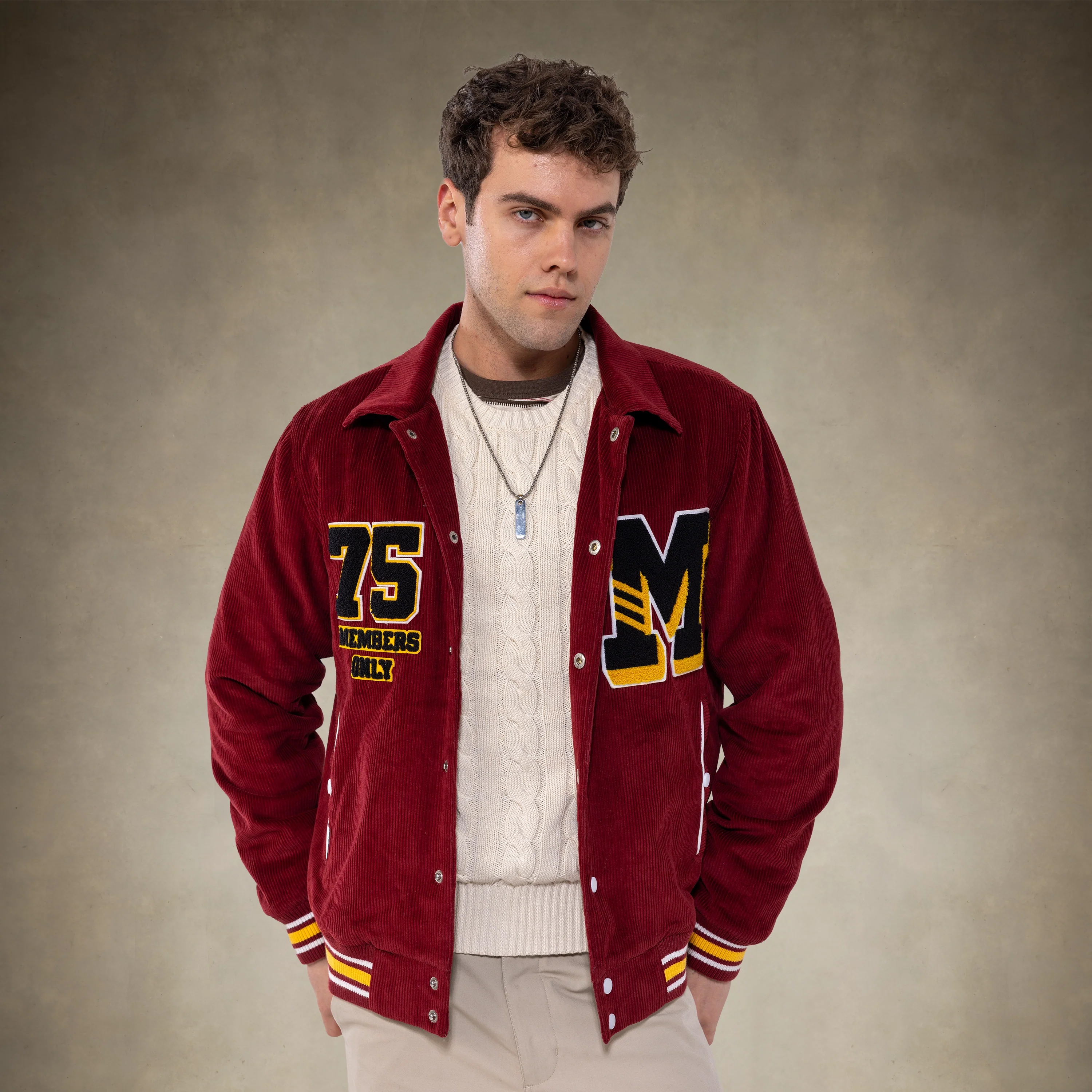 Men's Corduroy Varsity Jacket - Image 15