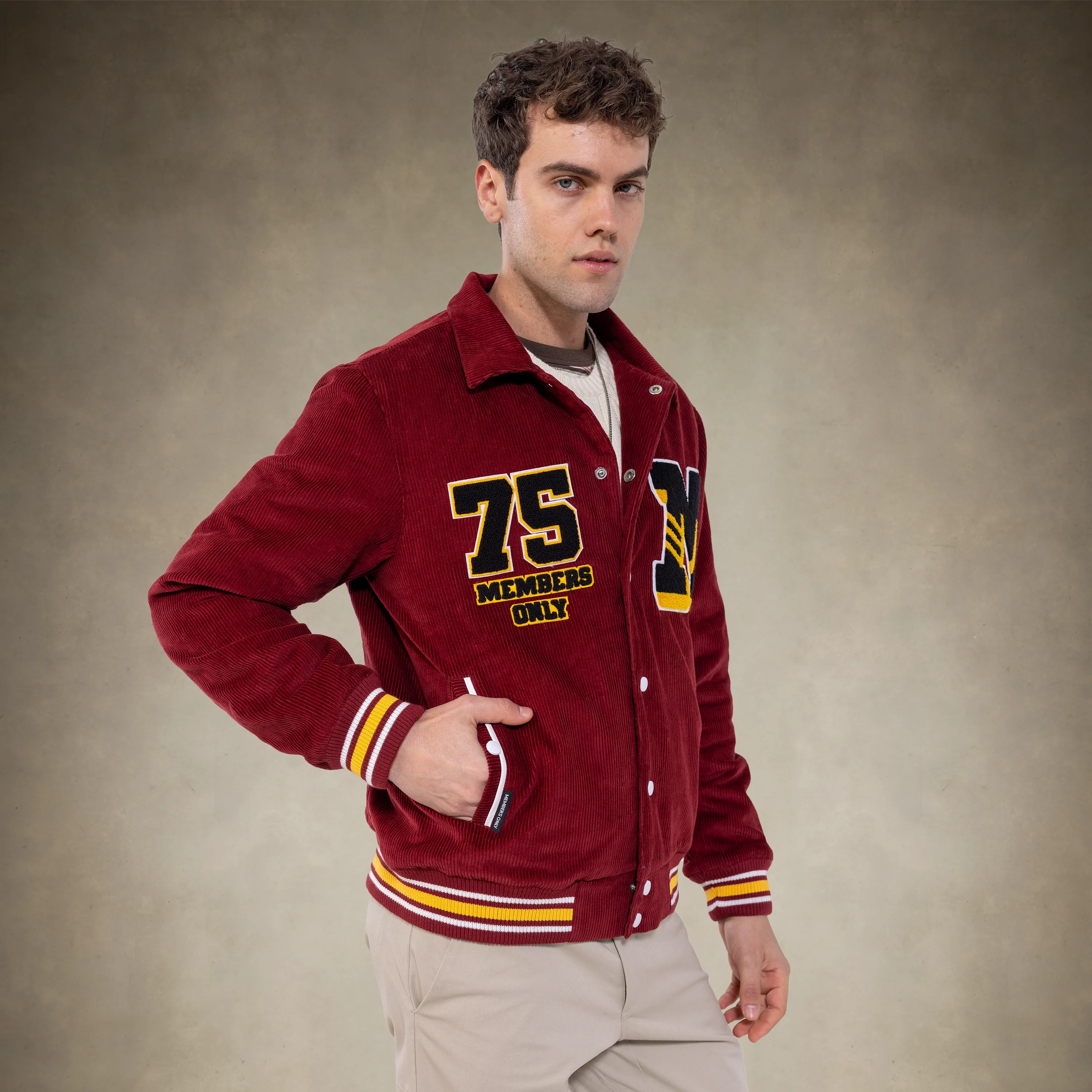 Men's Corduroy Varsity Jacket - Image 35