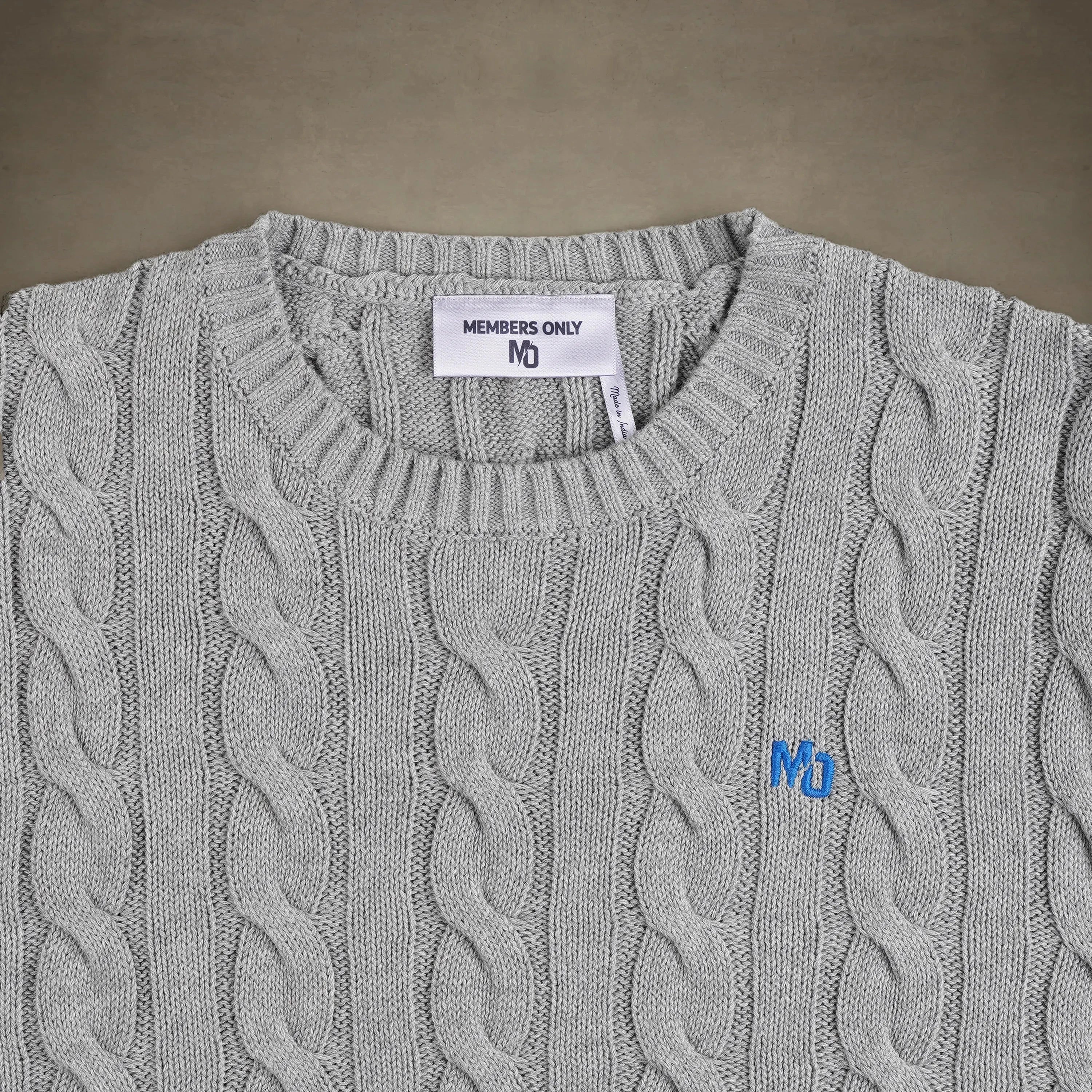 Men's Crew Neck Cable Sweater - Image 23