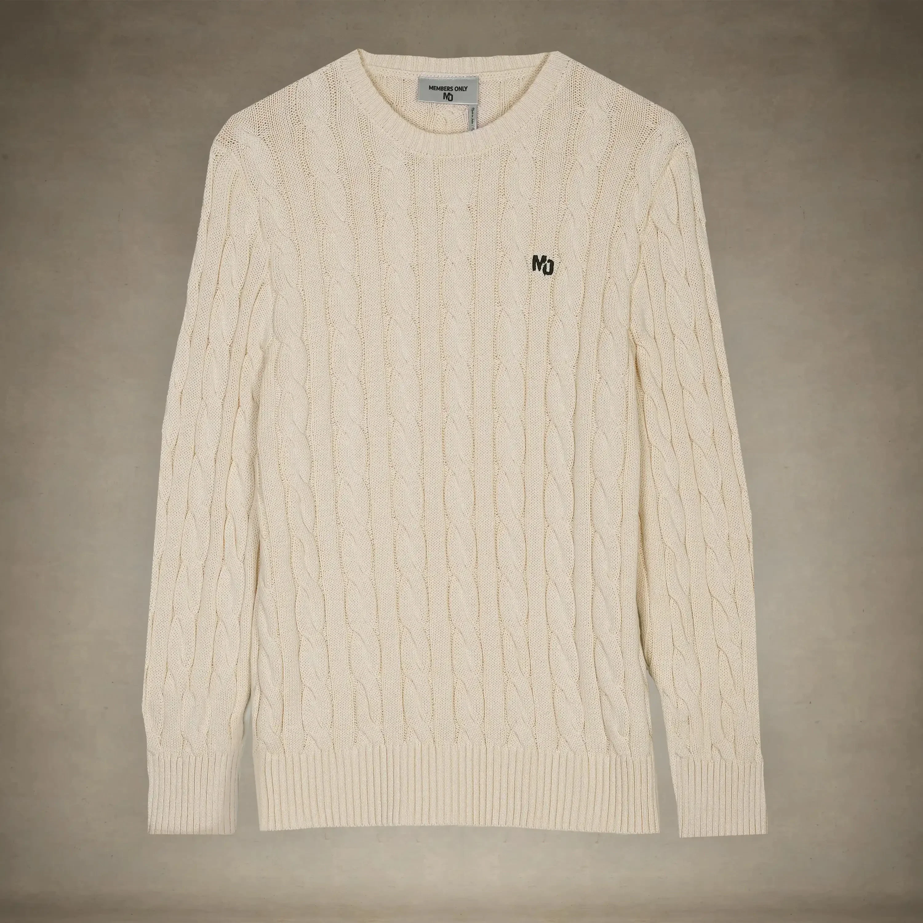 Men's Crew Neck Cable Sweater - Image 6
