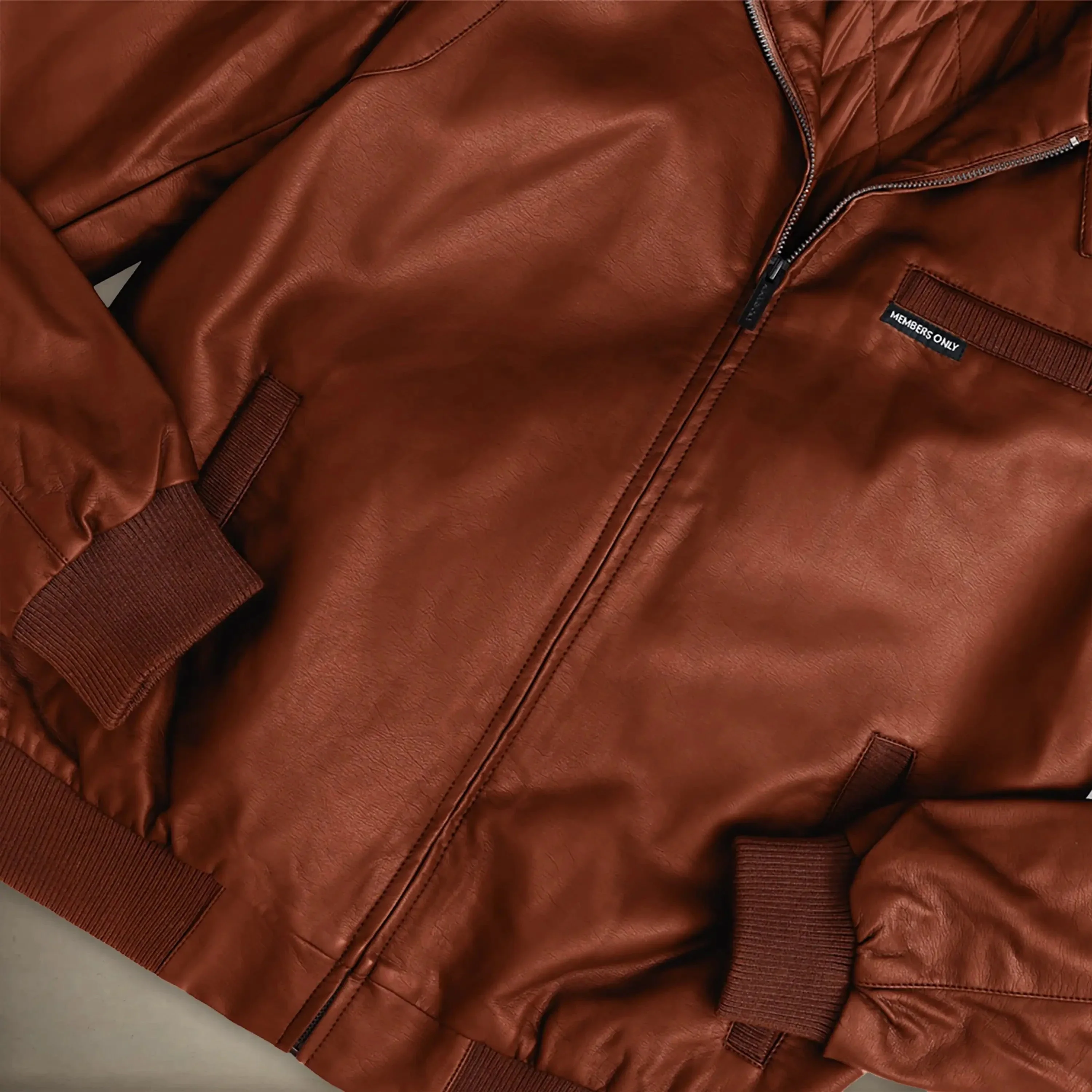 Men's Faux Leather Iconic Racer Jacket - Image 11