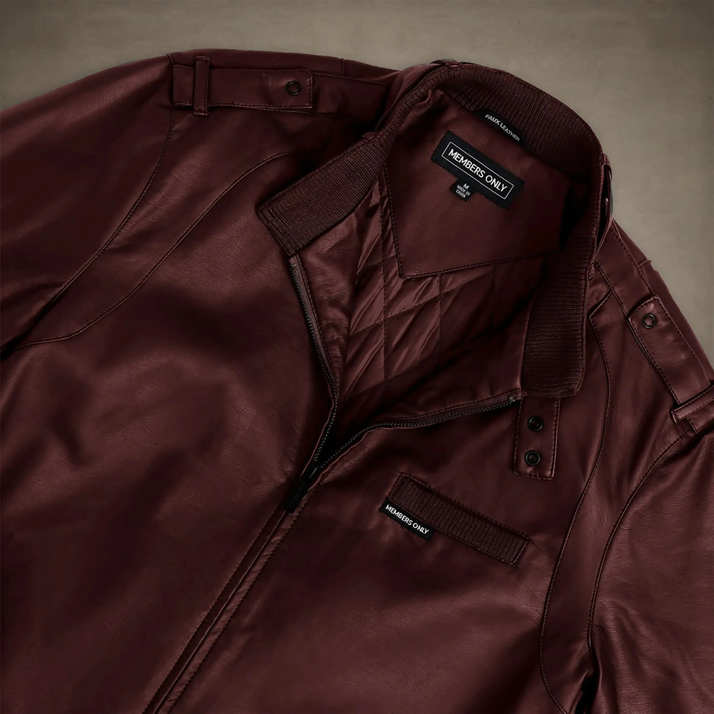 Men's Faux Leather Iconic Racer Jacket - Image 13