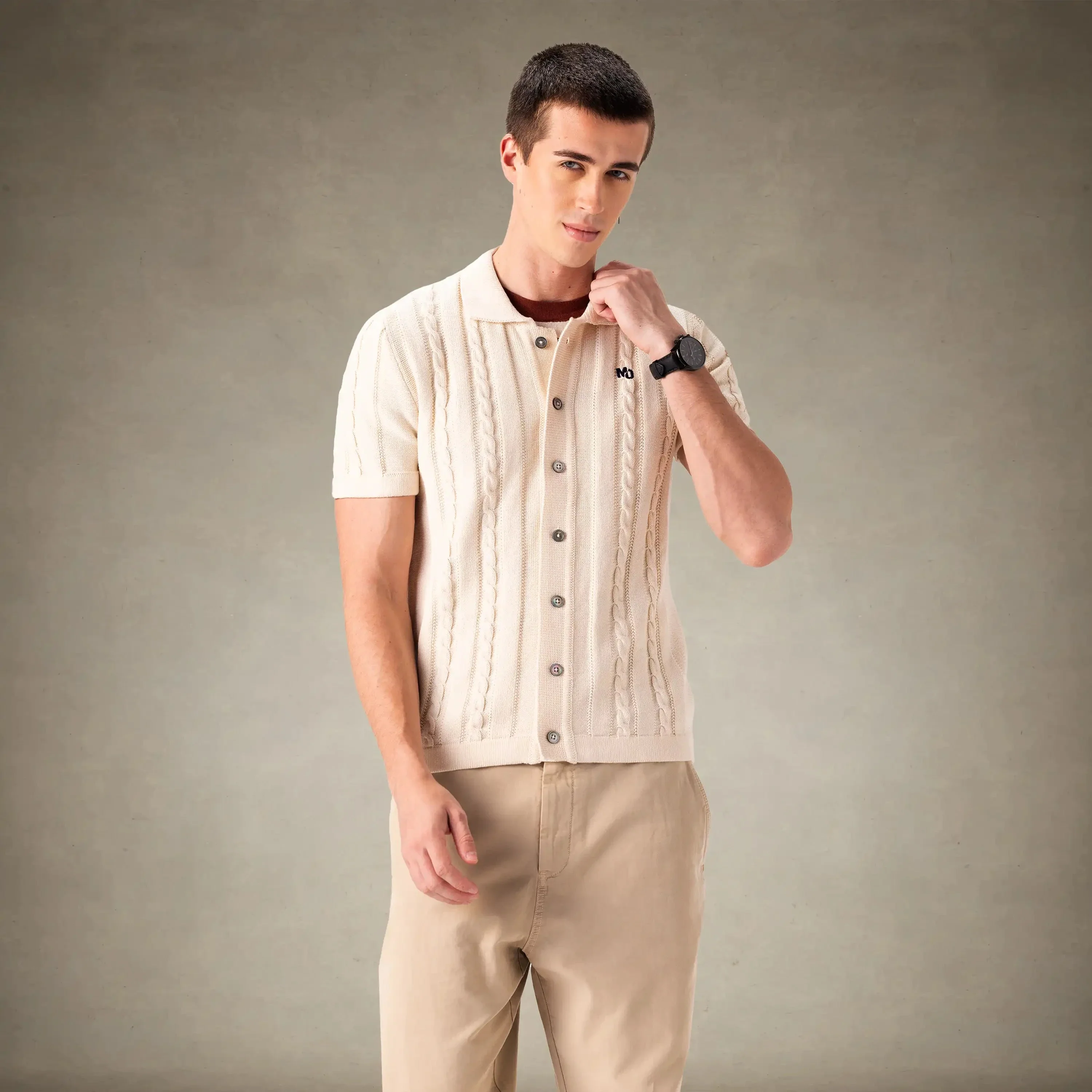 Men's JC Polo Cable Sweater - Image 15