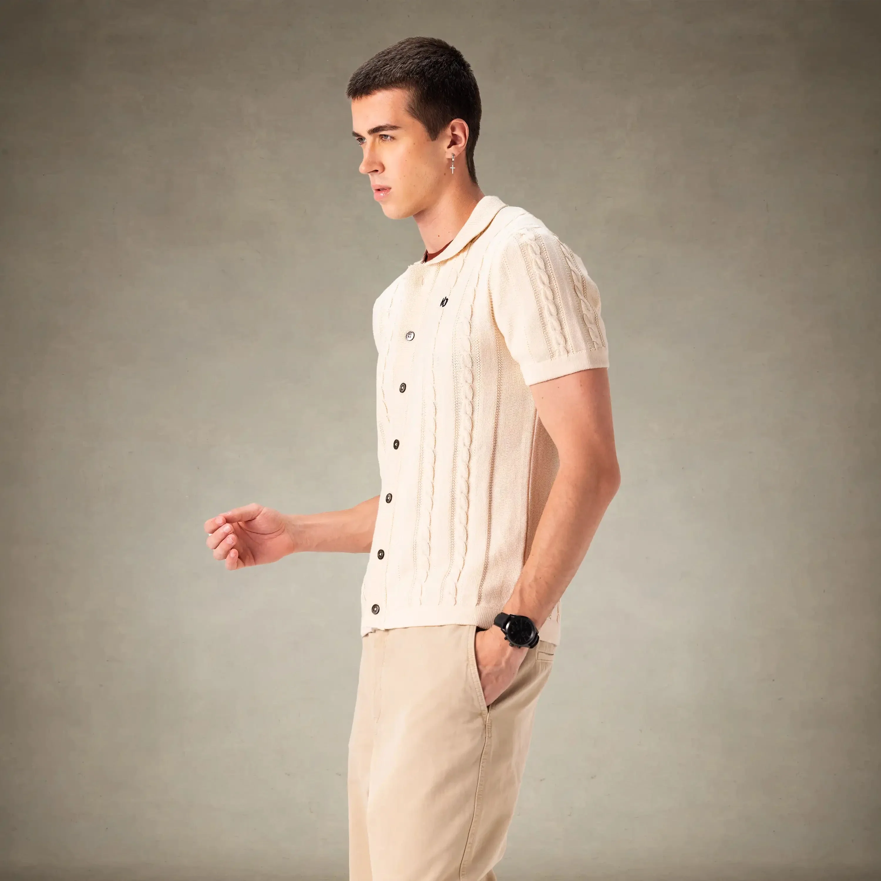Men's JC Polo Cable Sweater - Image 16