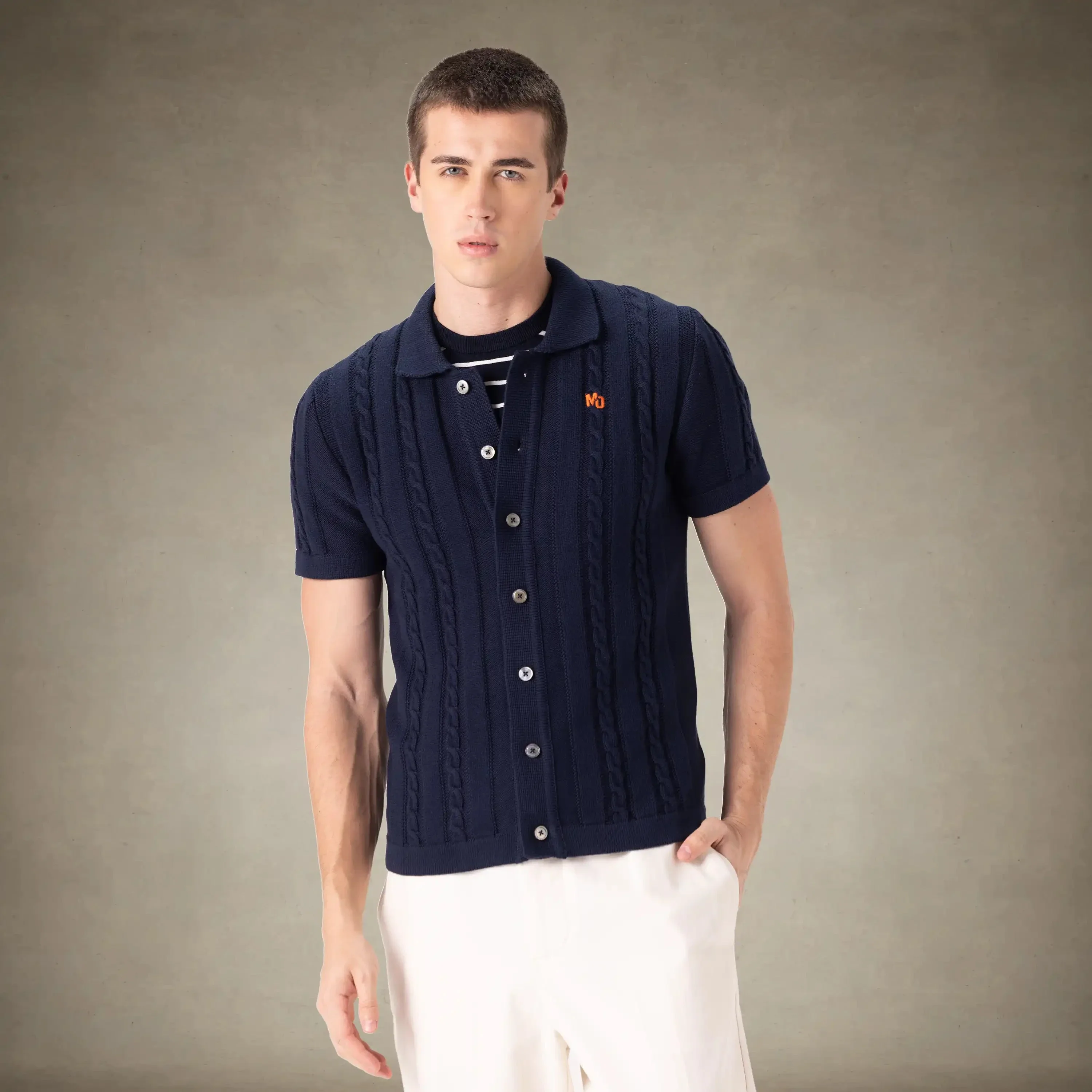 Men's JC Polo Cable Sweater - Image 21