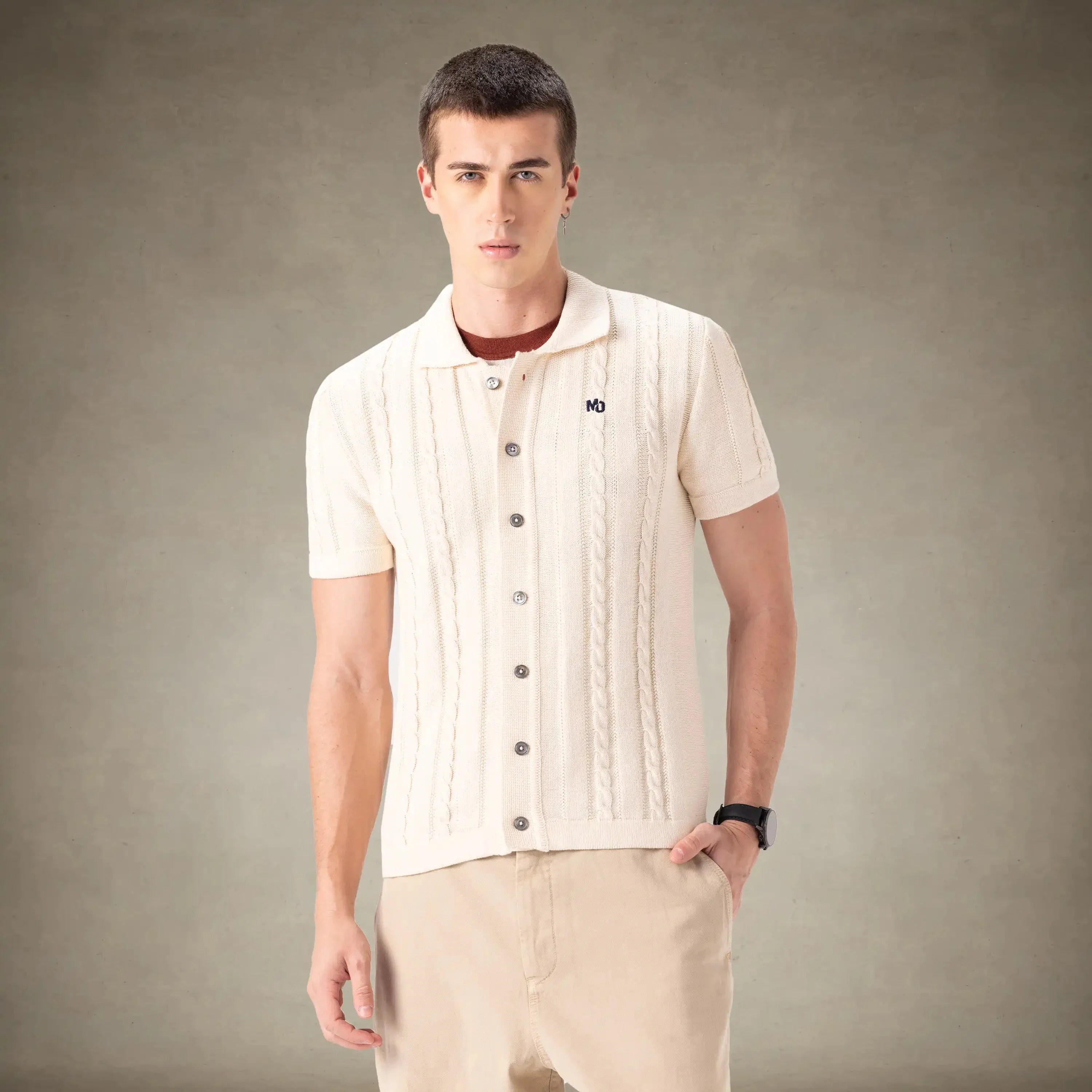 Men's JC Polo Cable Sweater - Image 22