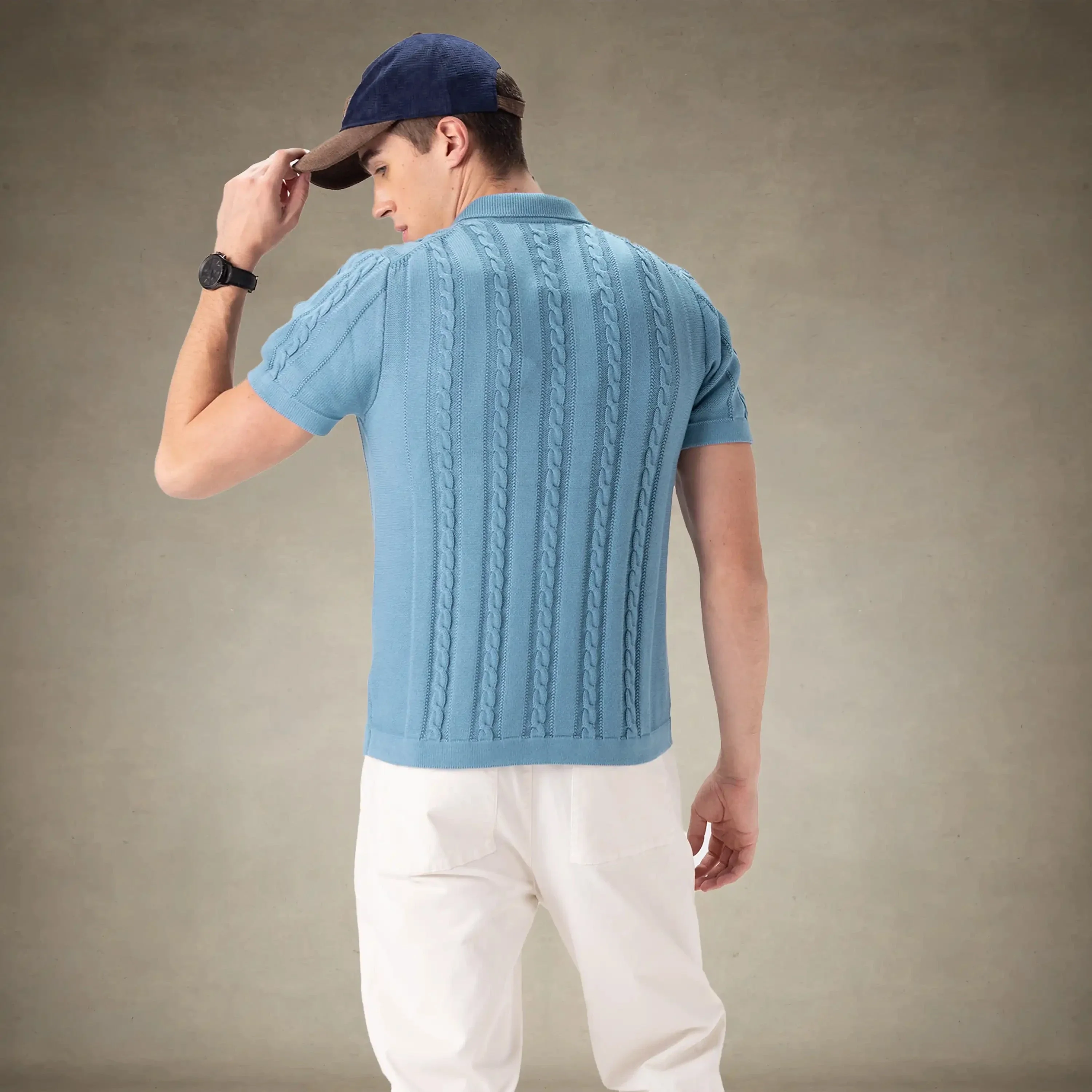 Men's JC Polo Cable Sweater - Image 25