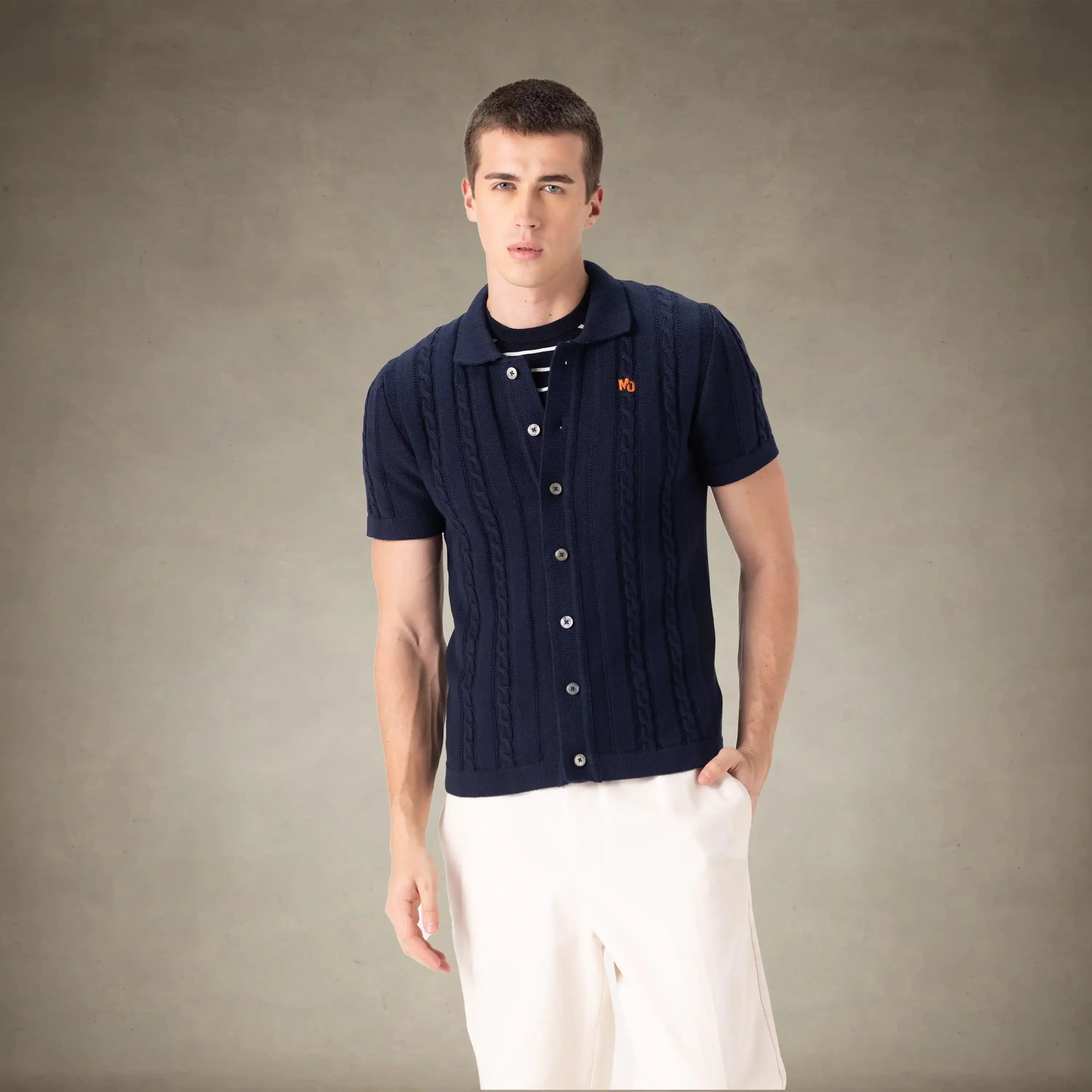 Men's JC Polo Cable Sweater - Image 5