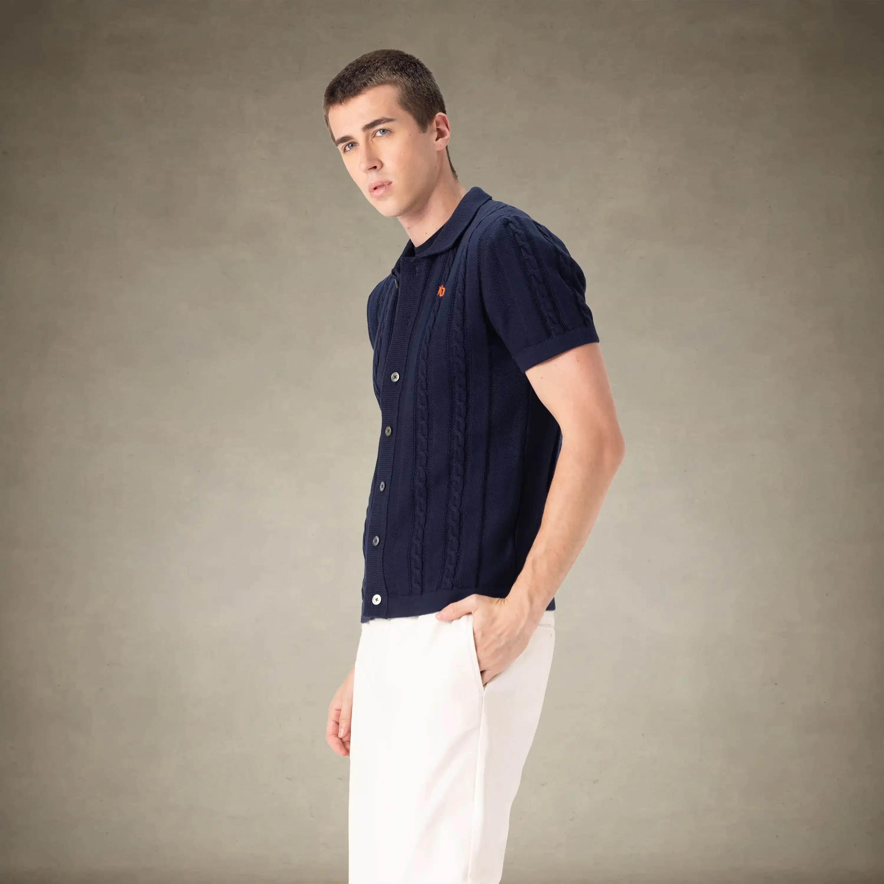 Men's JC Polo Cable Sweater - Image 7