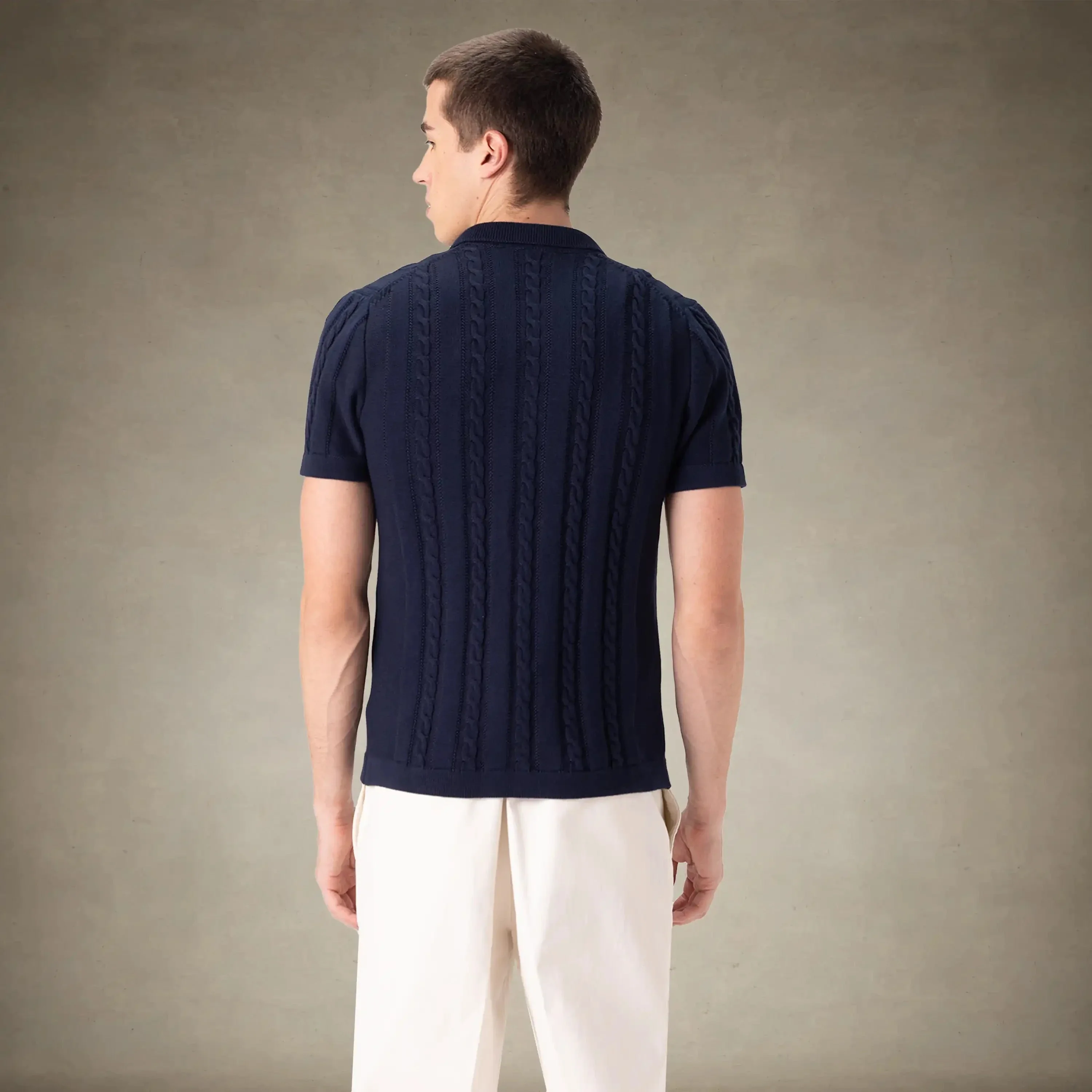 Men's JC Polo Cable Sweater - Image 8