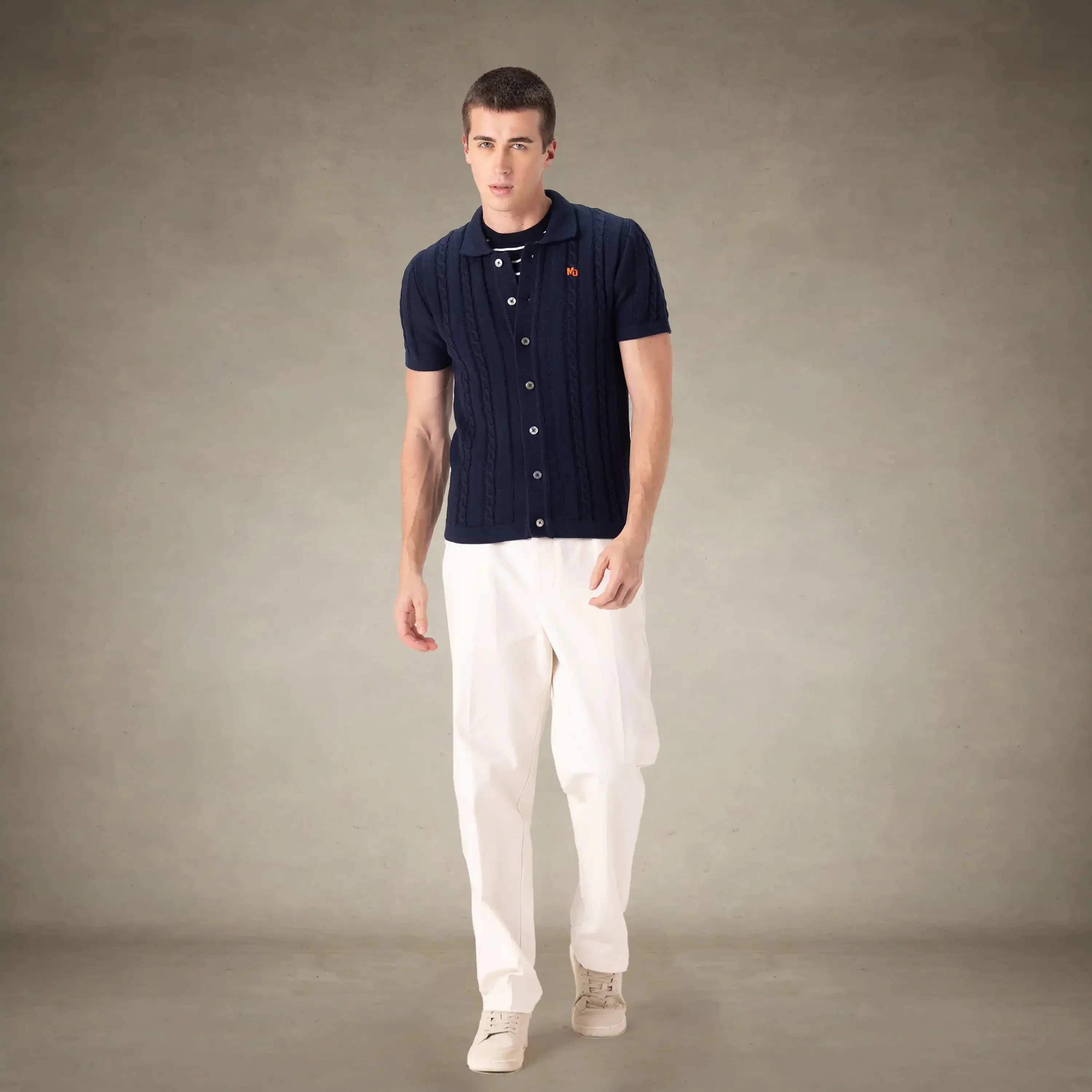 Men's JC Polo Cable Sweater - Image 9