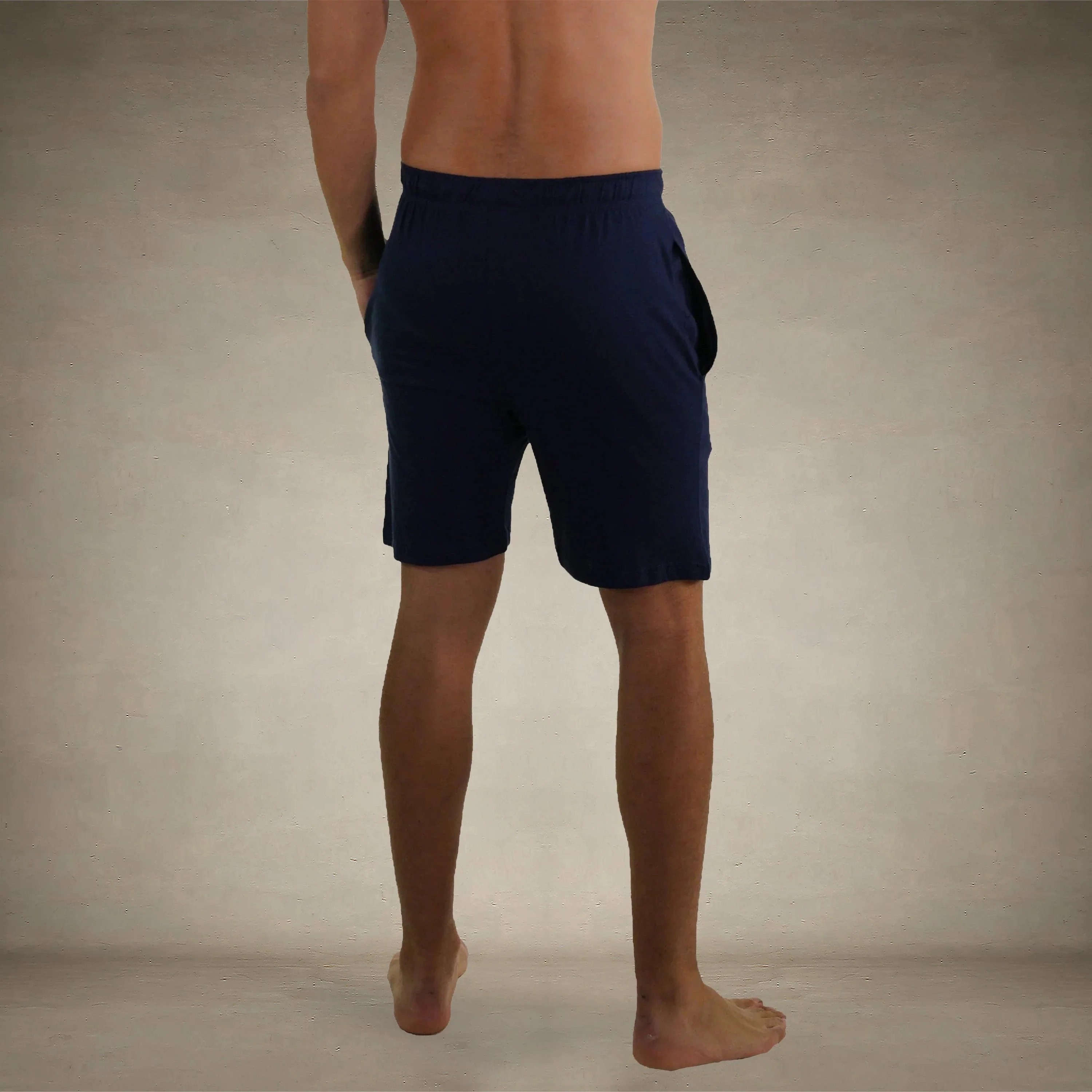 Men's Jersey Sleep Shorts - Navy - FINAL SALE - Image 3