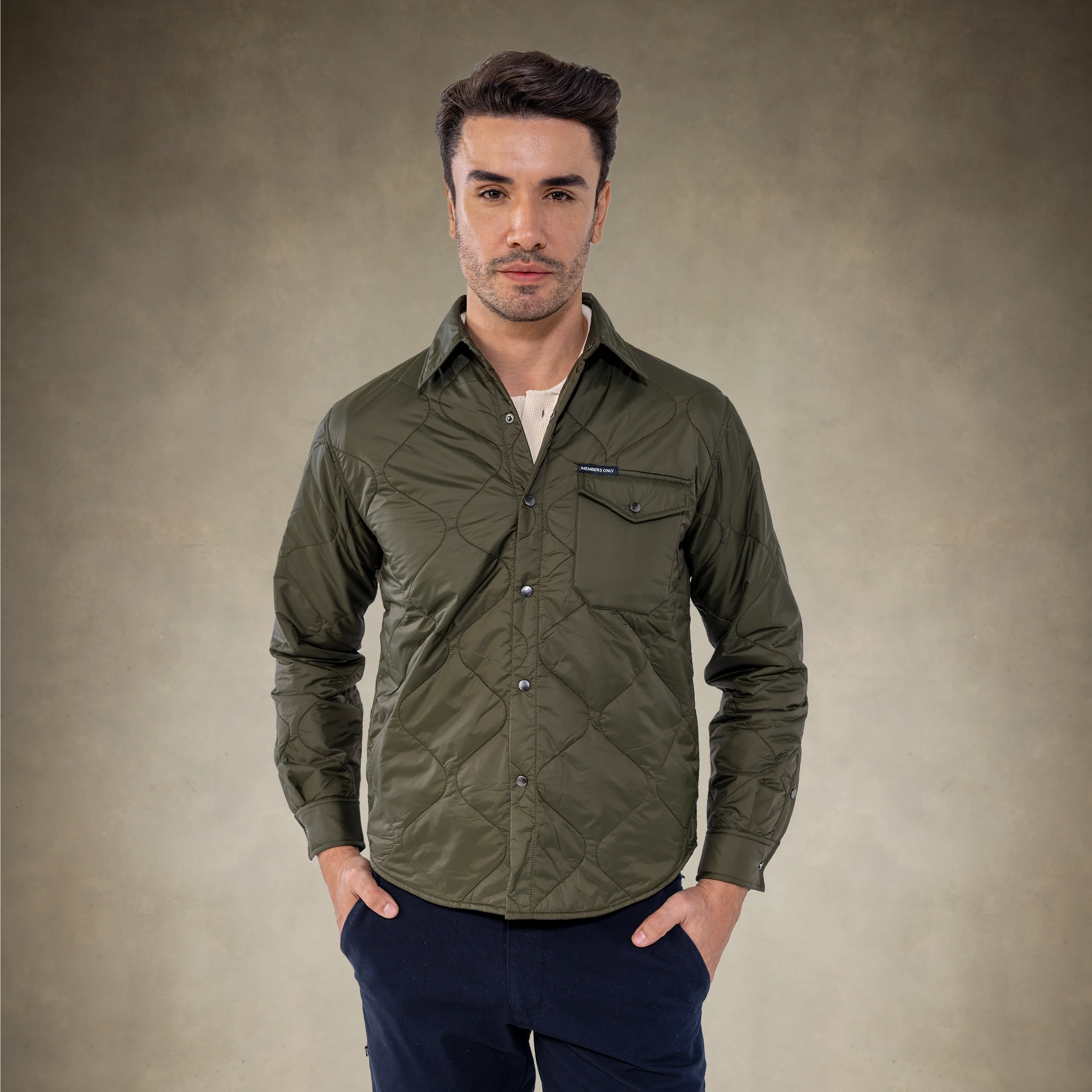Men's Quilted Shirt Jacket - Image 11
