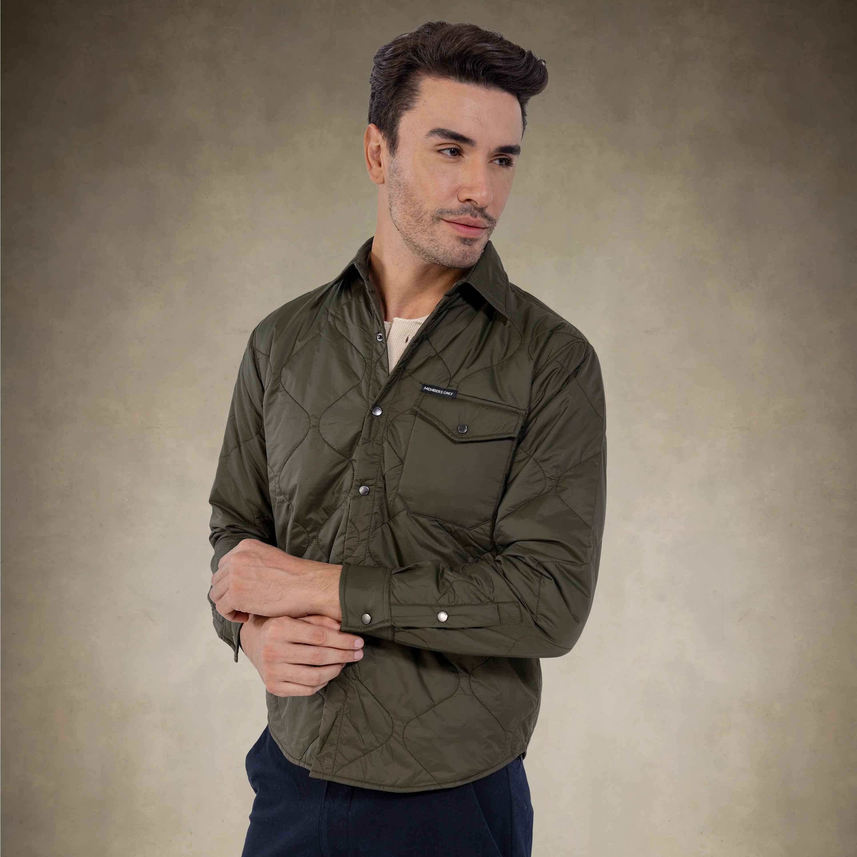 Men's Quilted Shirt Jacket - Image 13