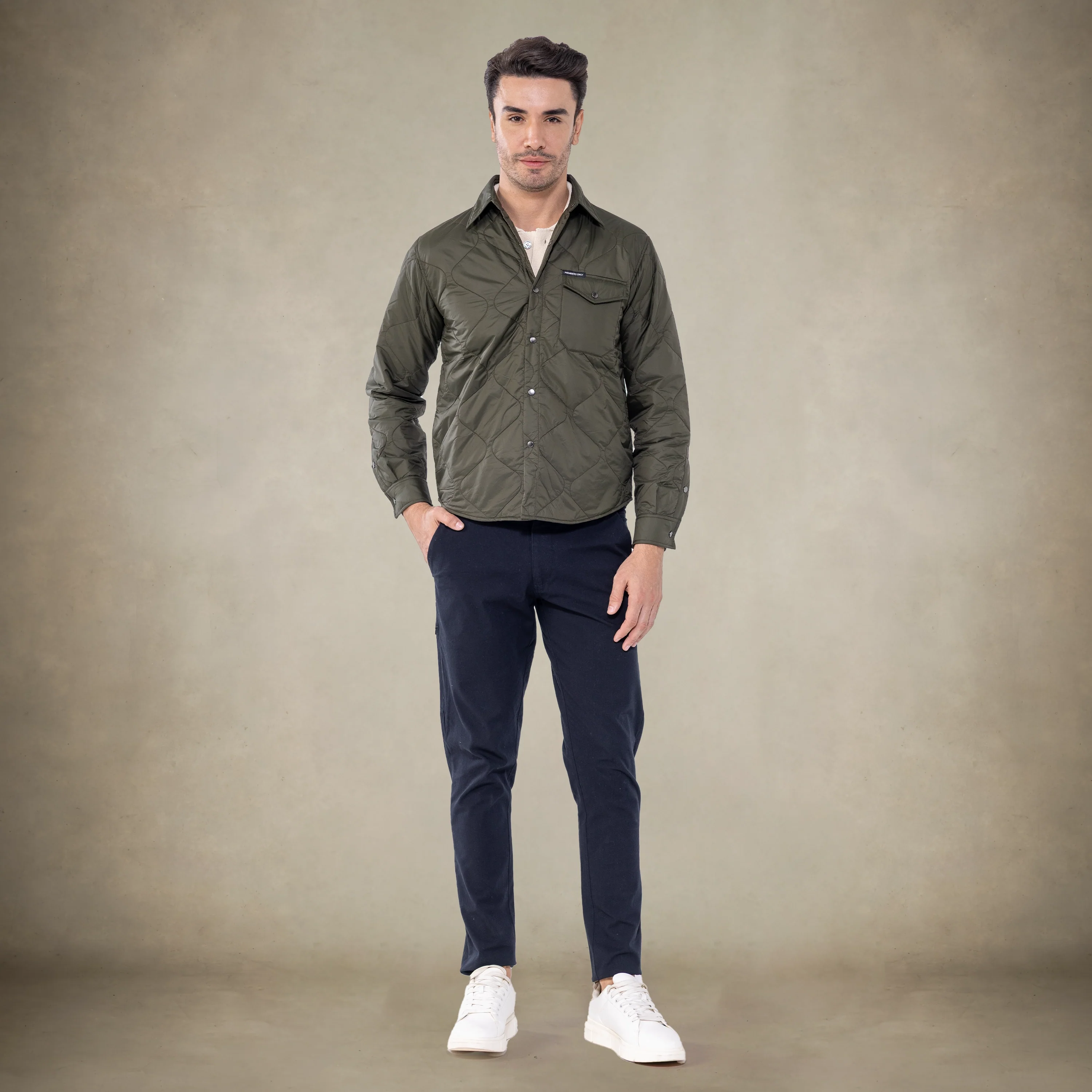 Men's Quilted Shirt Jacket - Image 15