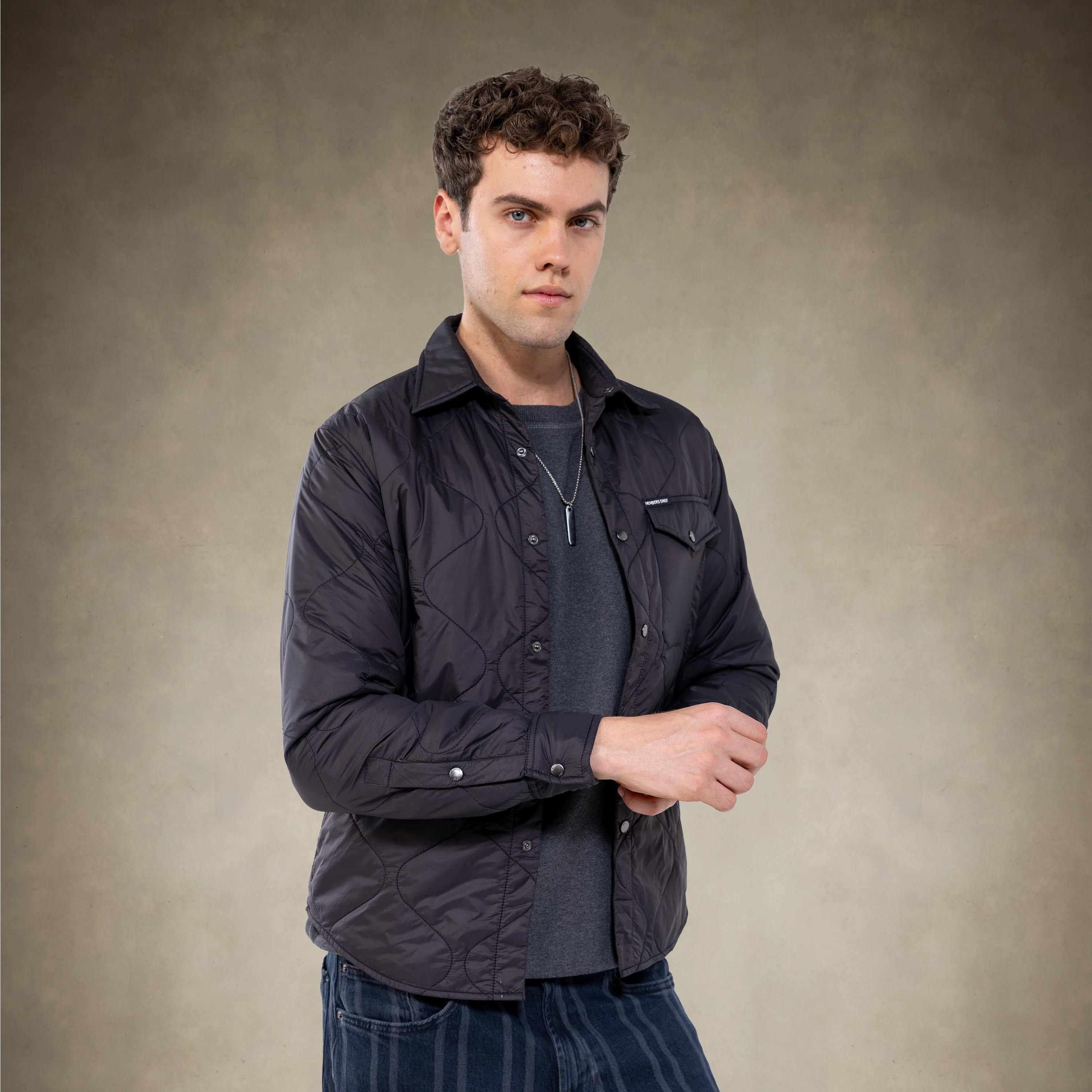 Men's Quilted Shirt Jacket - Image 3