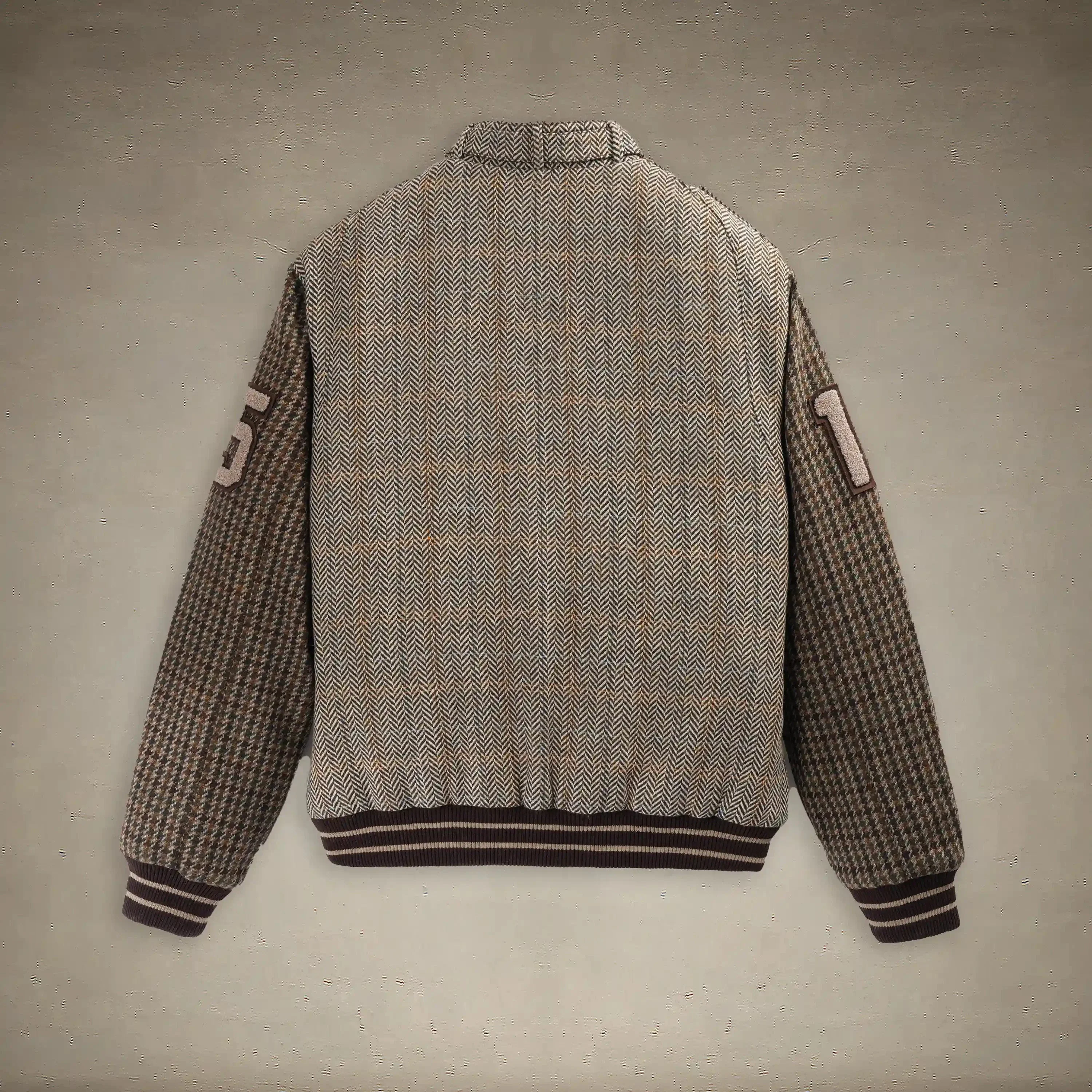 Men's Tweed Varsity Jacket - Image 4