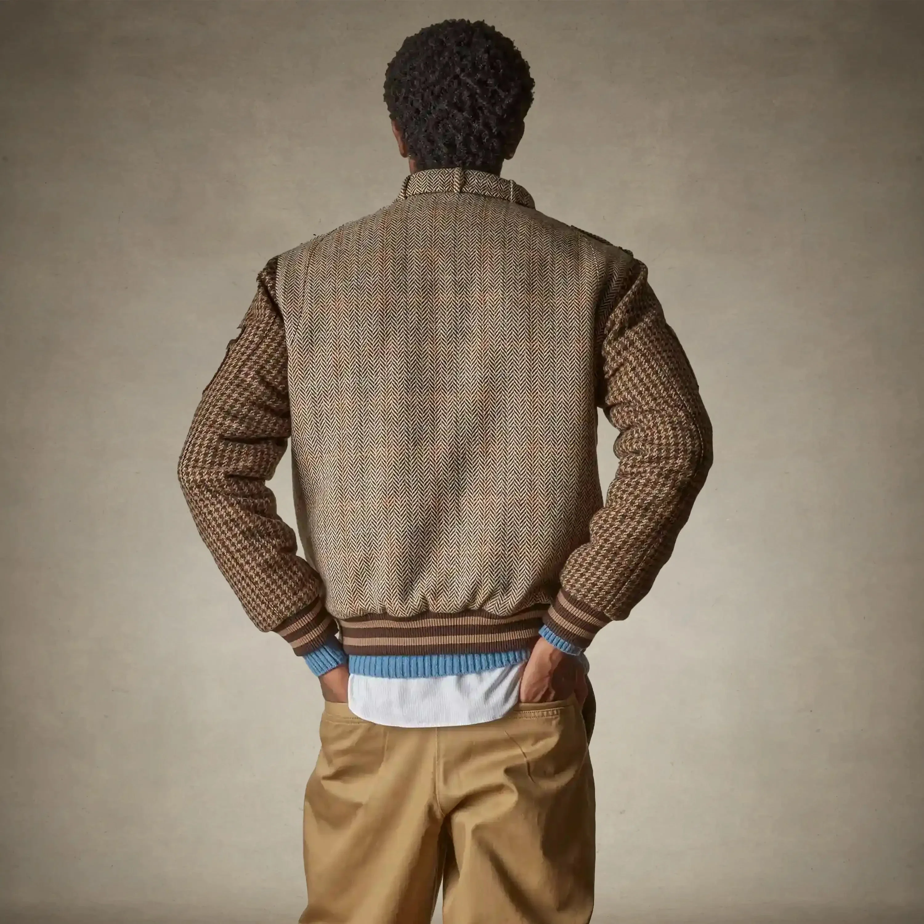 Men's Tweed Varsity Jacket - Image 6