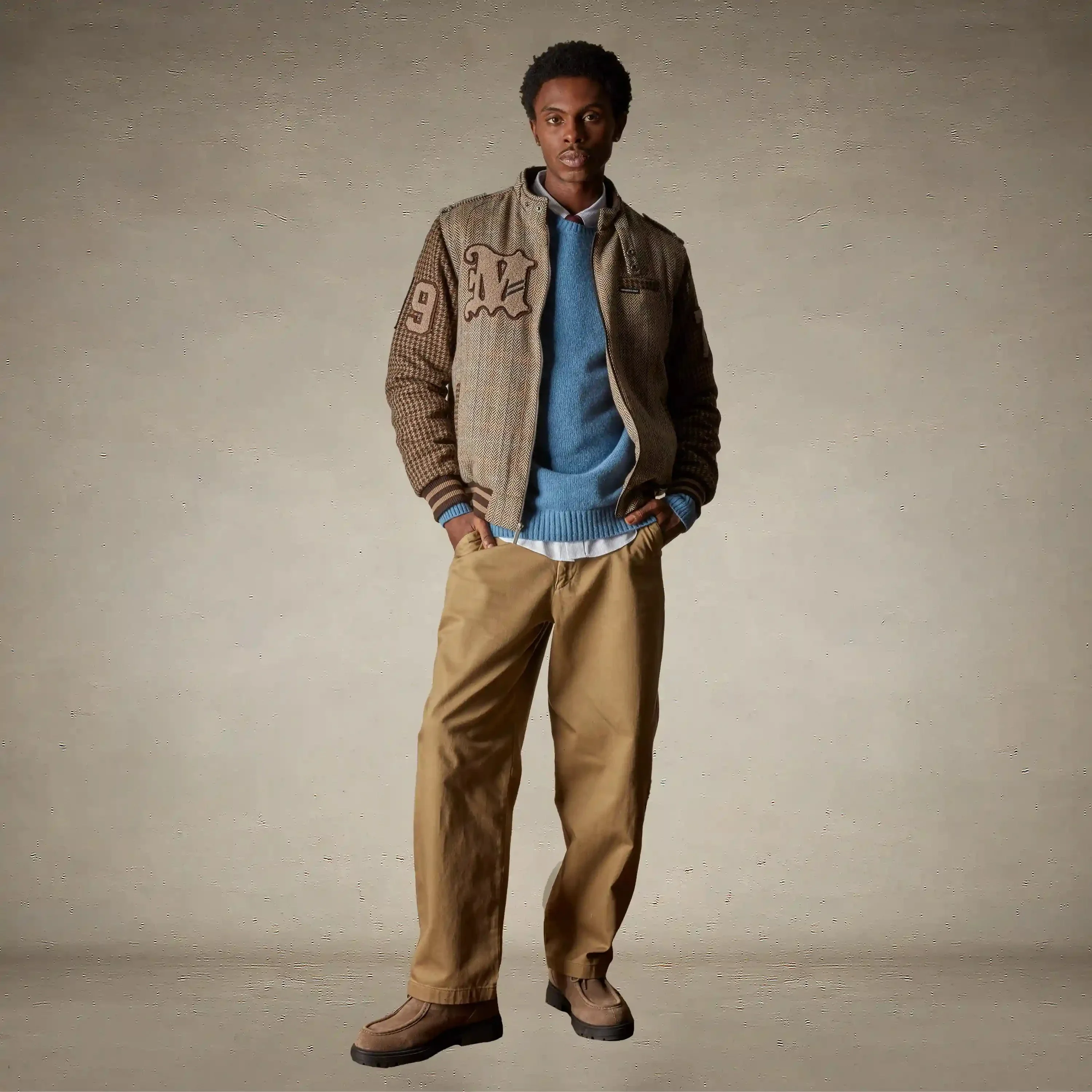Men's Tweed Varsity Jacket - Image 7