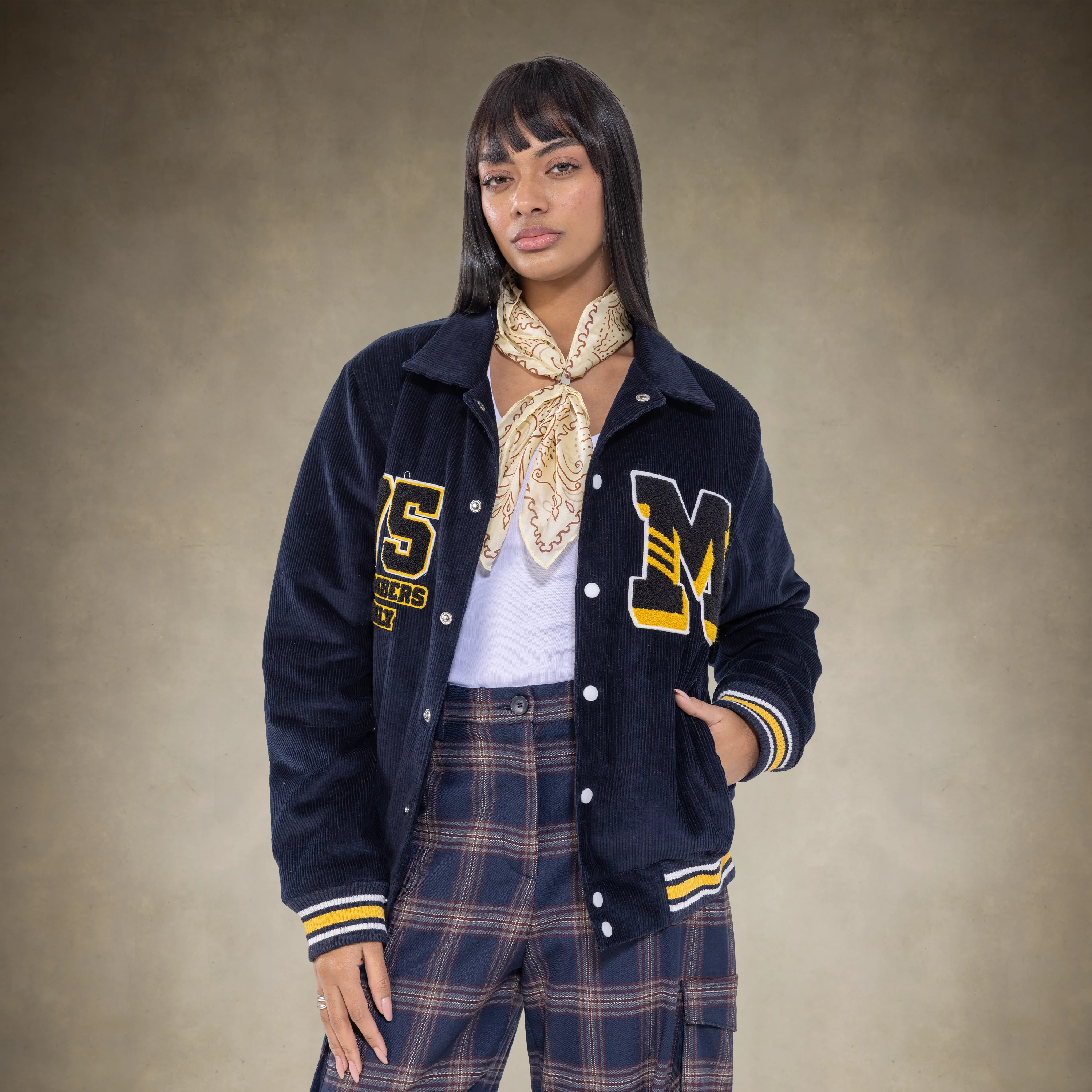 Women's Corduroy Varsity Jacket - Image 17