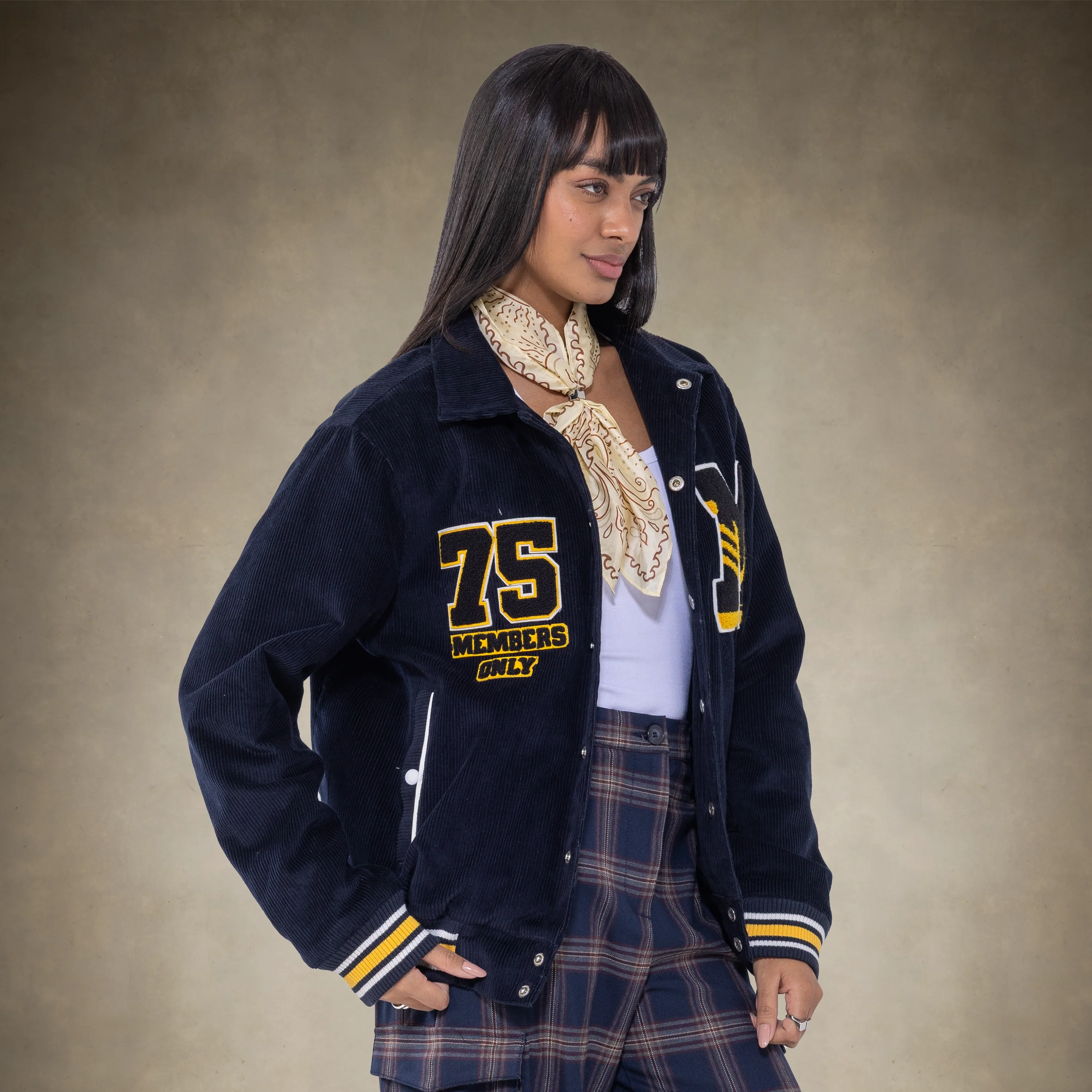 Women's Corduroy Varsity Jacket - Image 18