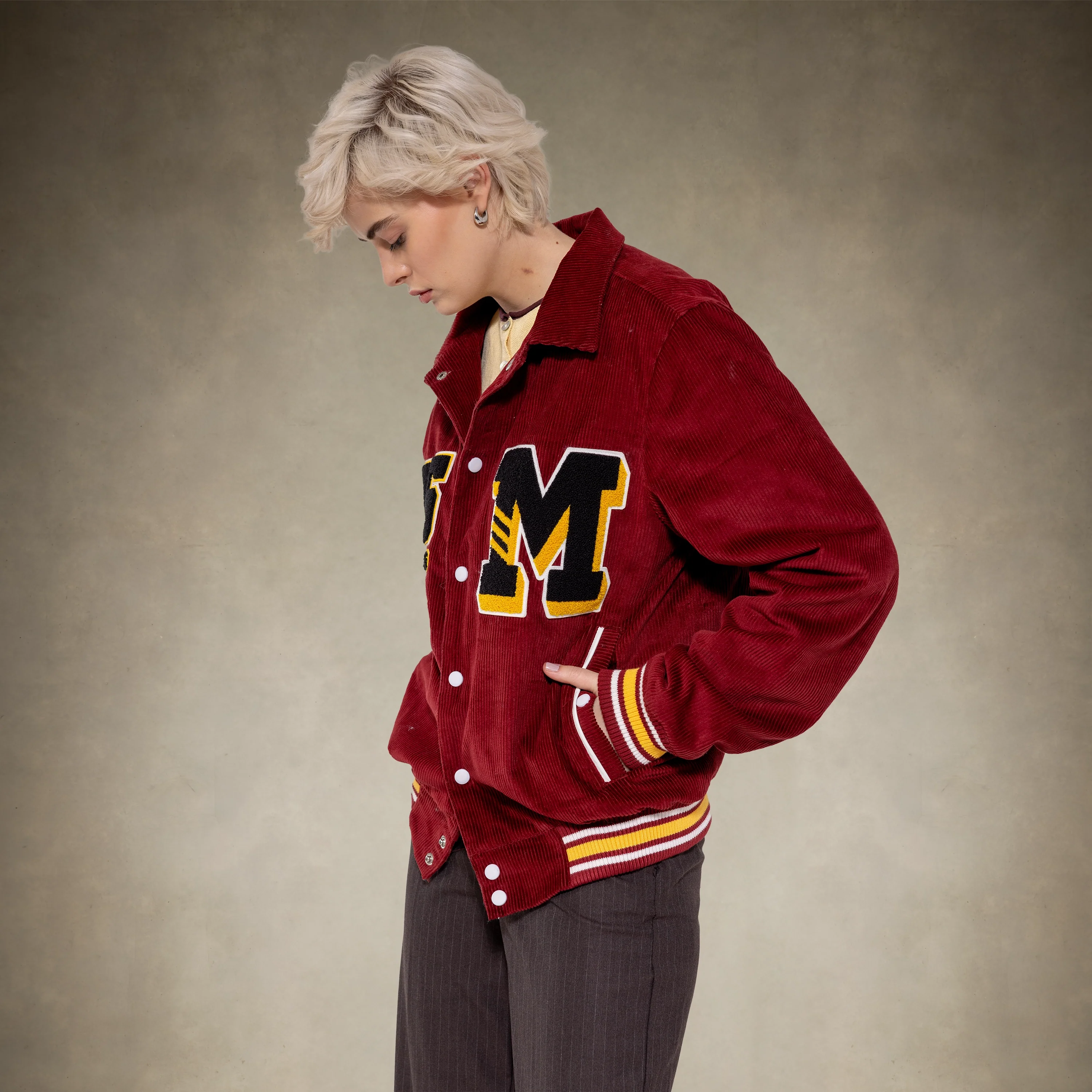 Women's Corduroy Varsity Jacket - Image 4