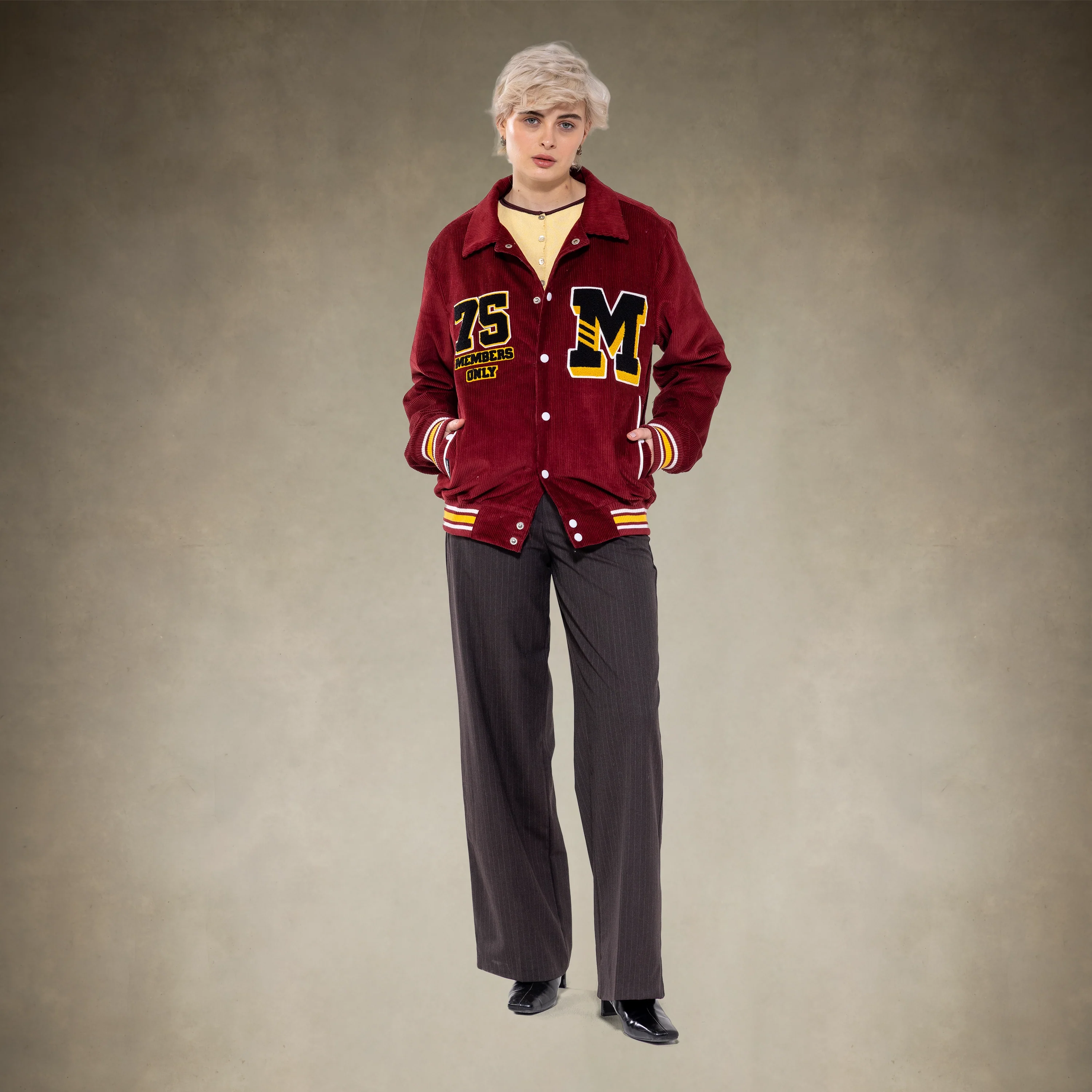 Women's Corduroy Varsity Jacket - Image 6