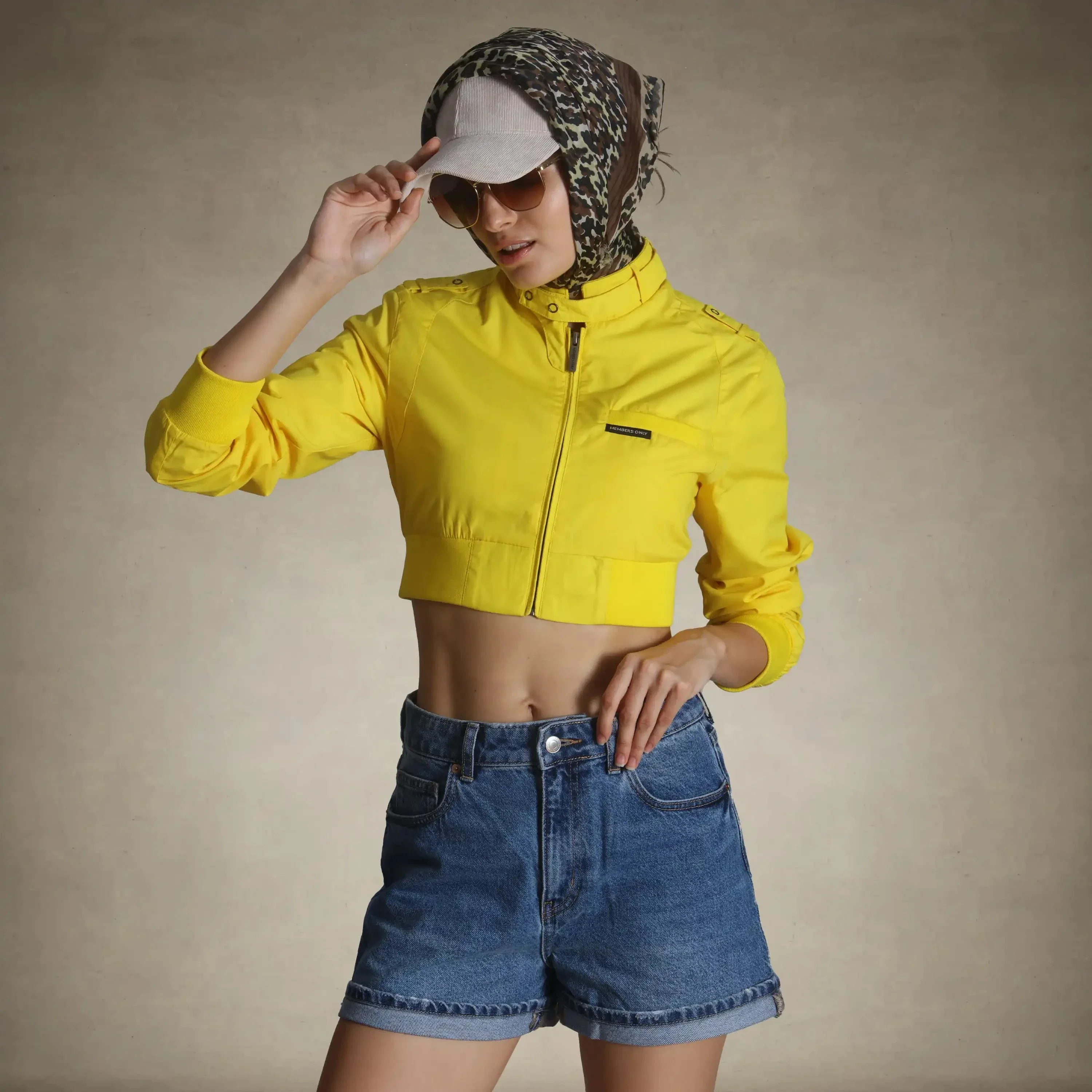Women's Mini Cropped Racer Jacket - Image 27