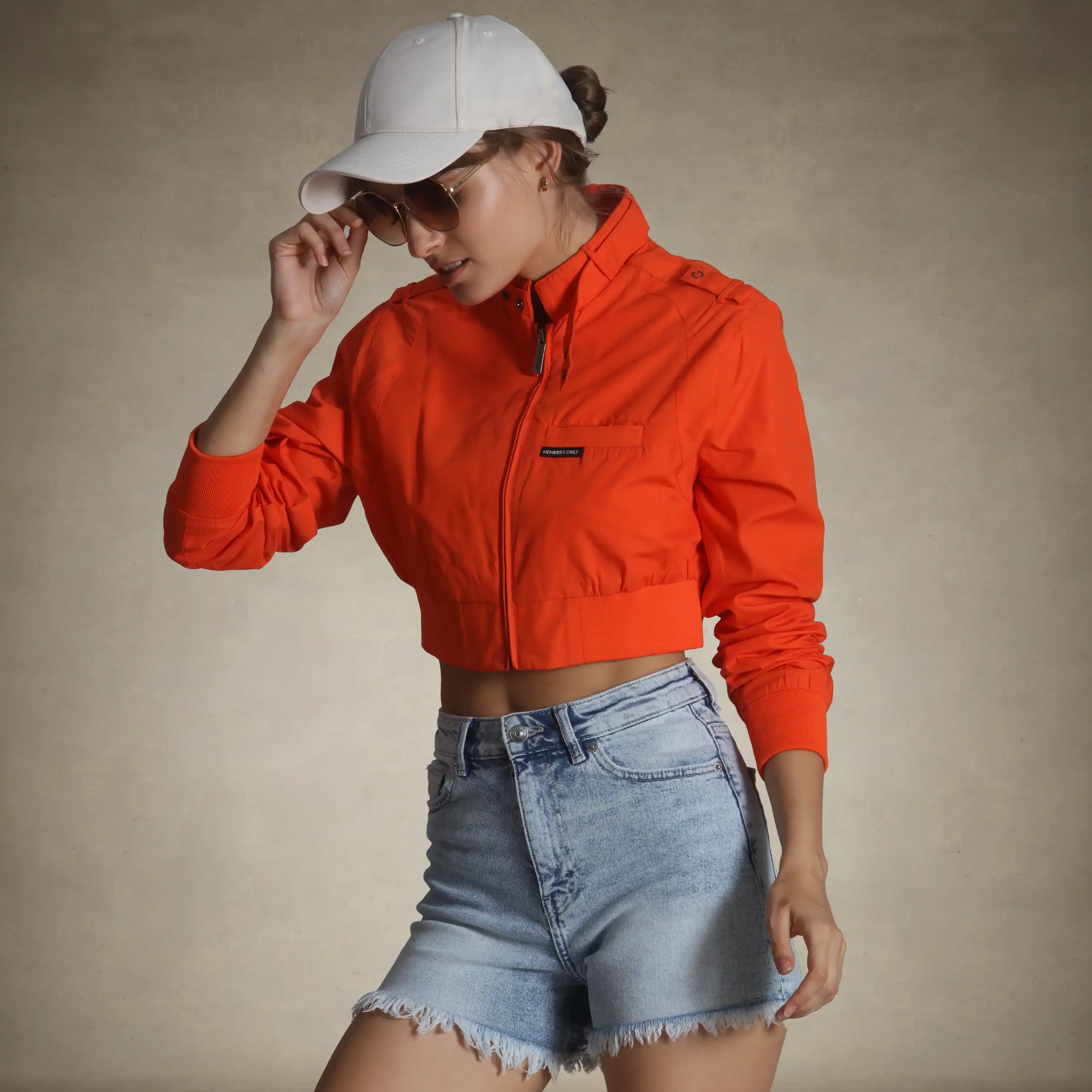 Women's Mini Cropped Racer Jacket - Image 47