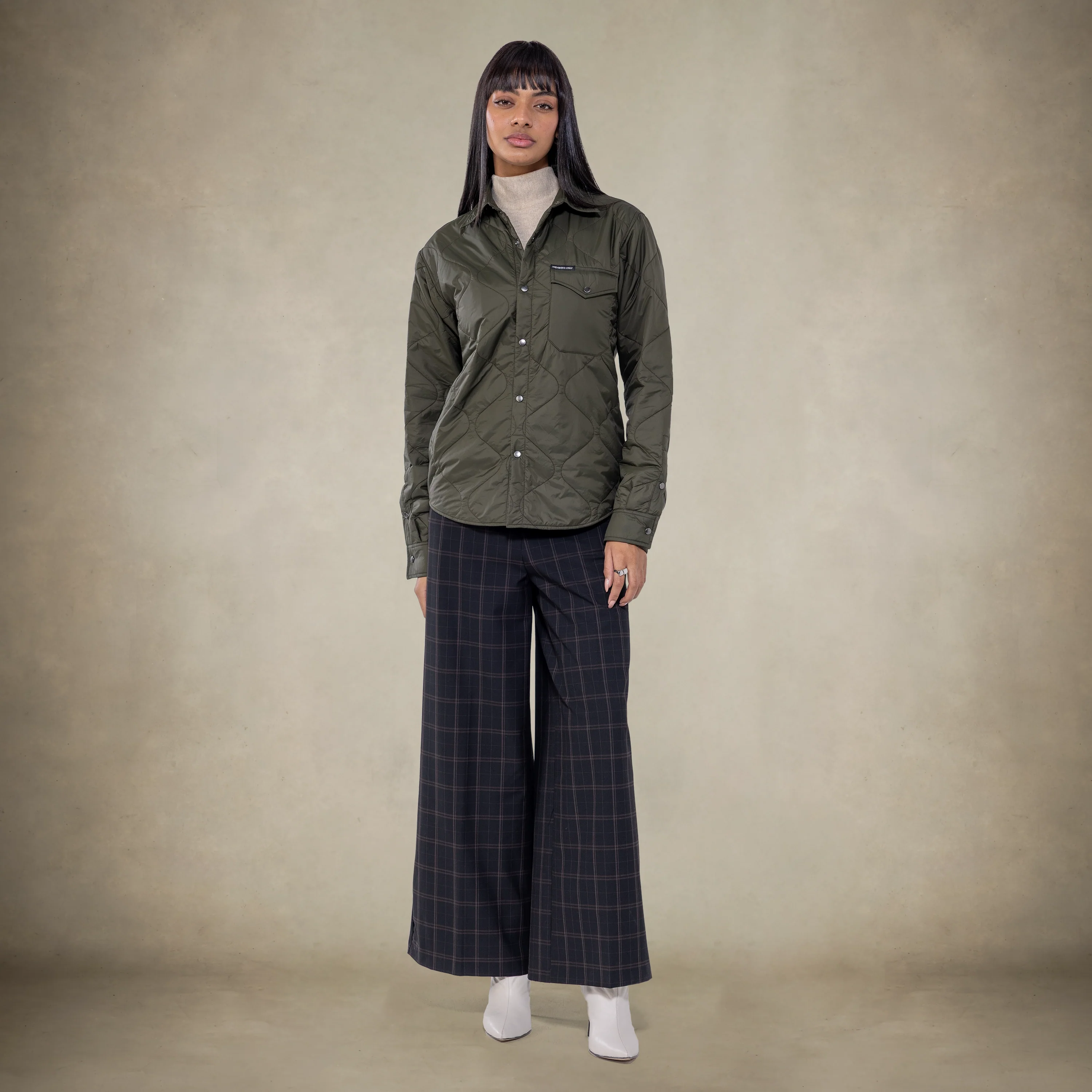 Women's Oversized Quilted Shirt Jacket - Image 16