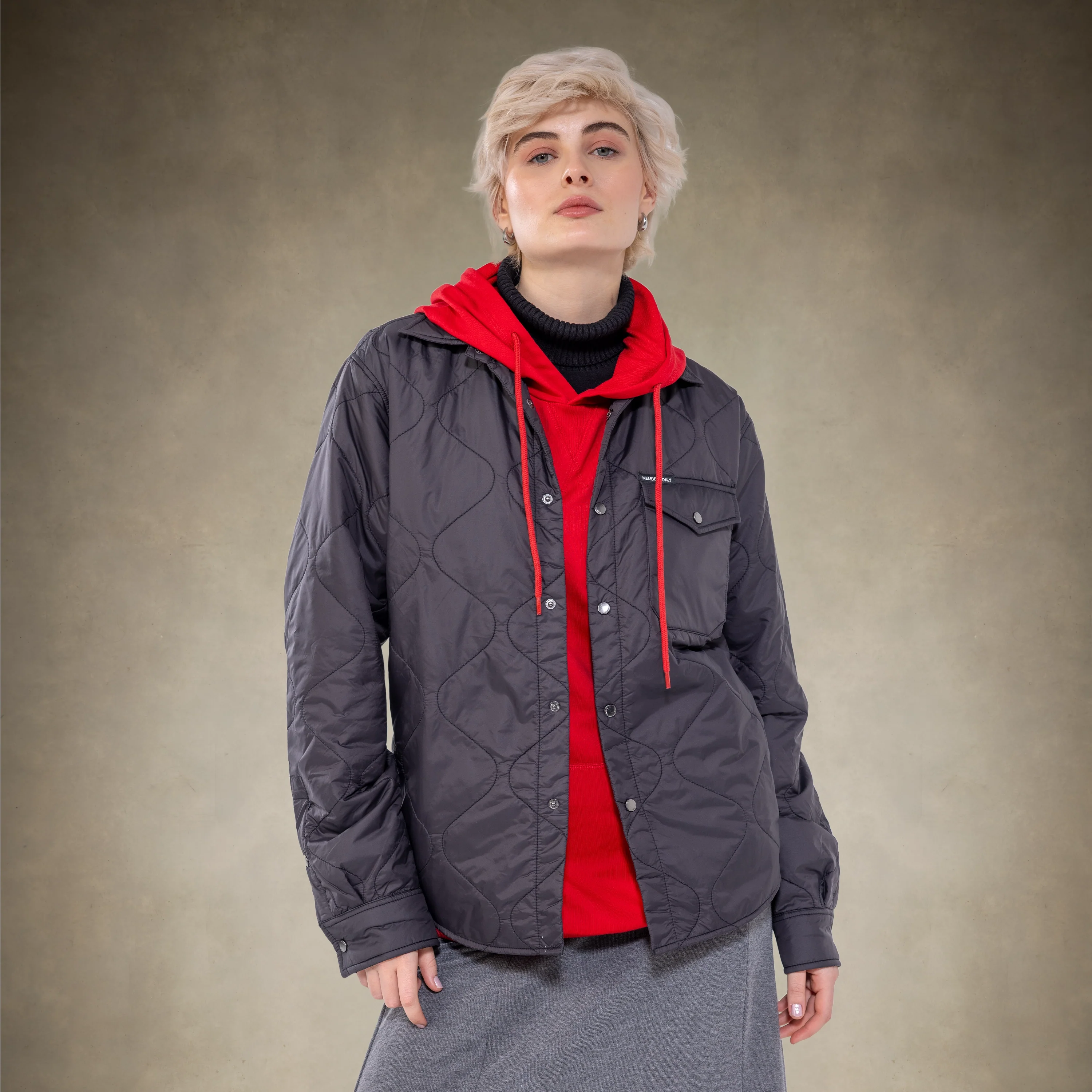Women's Oversized Quilted Shirt Jacket - Image 3