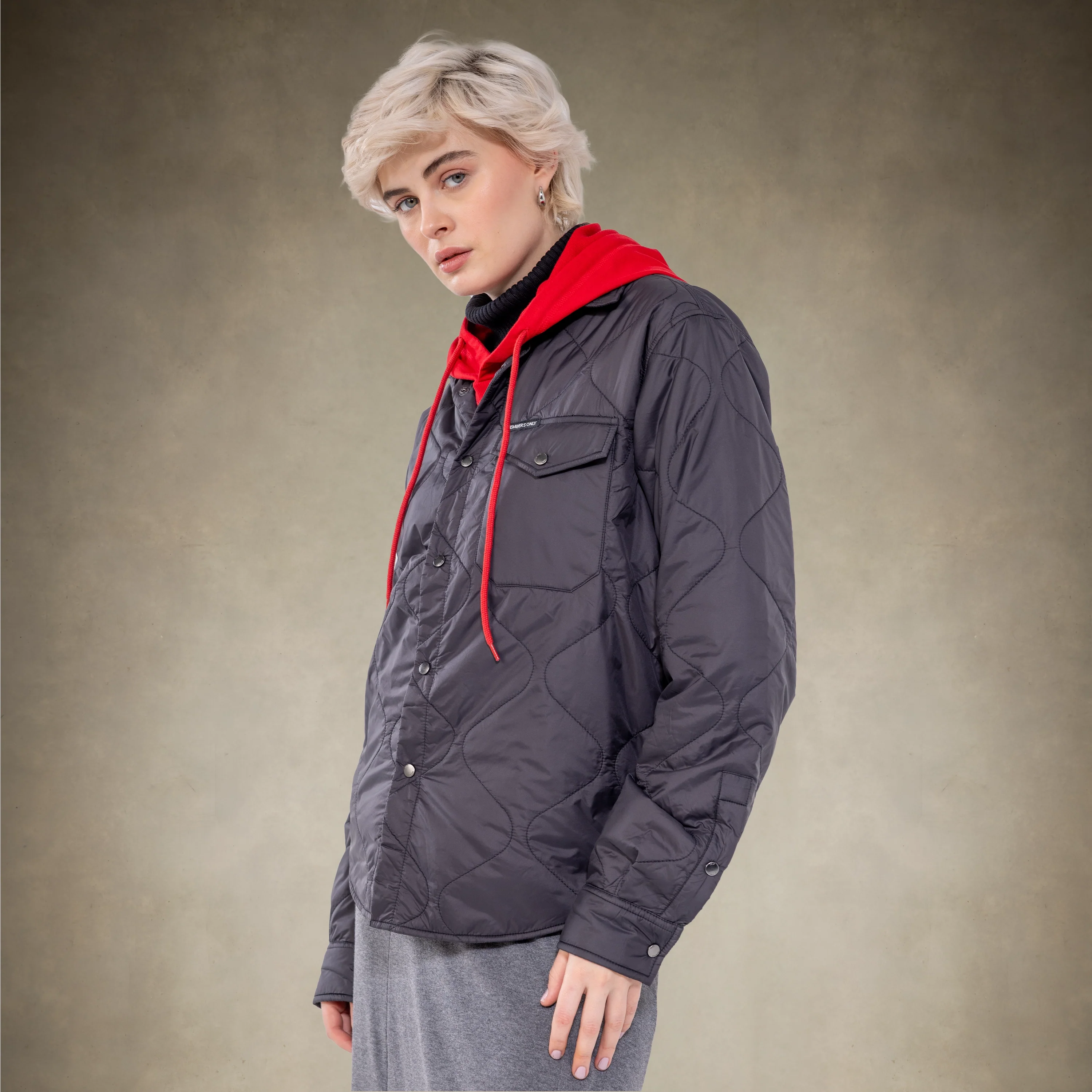 Women's Oversized Quilted Shirt Jacket - Image 5