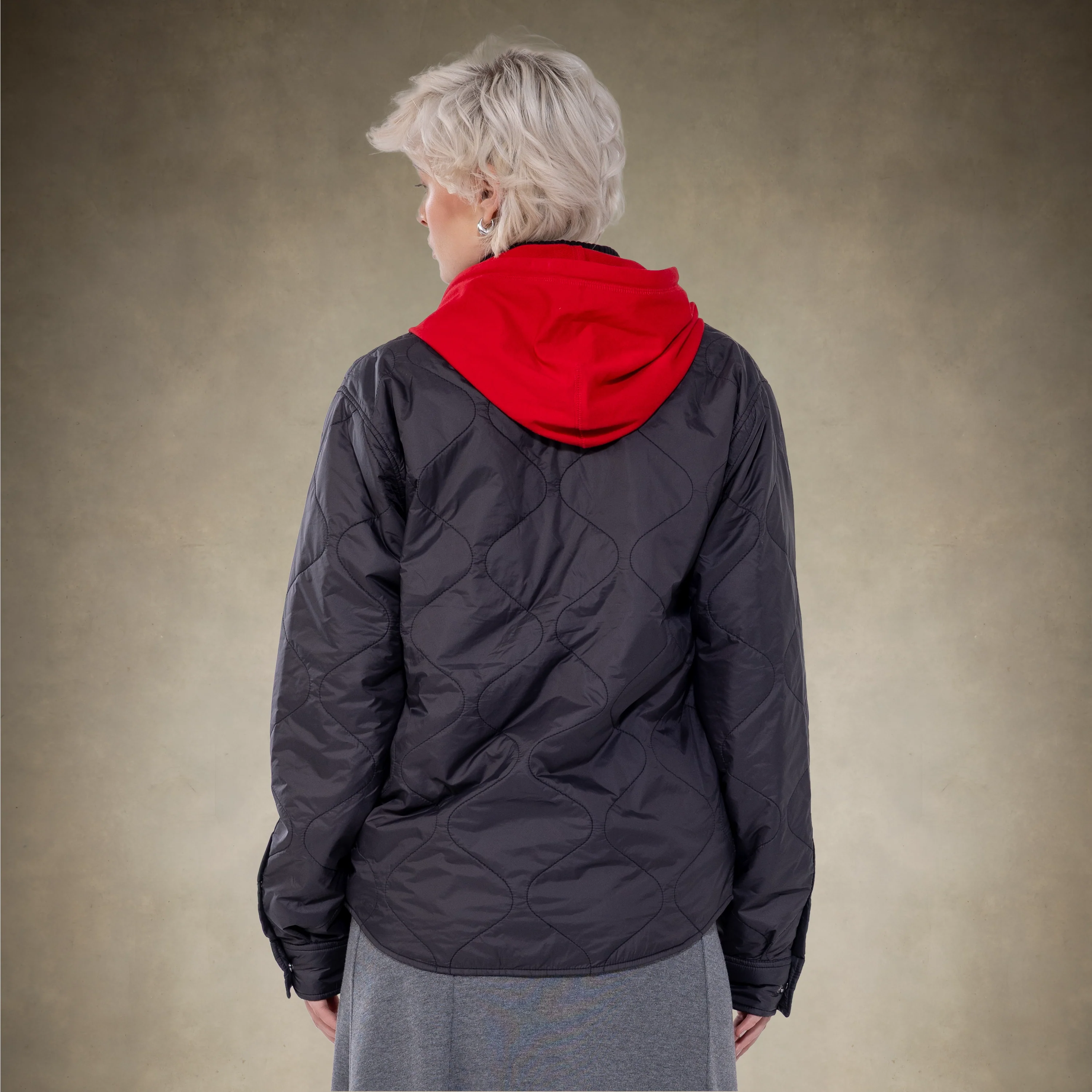 Women's Oversized Quilted Shirt Jacket - Image 7