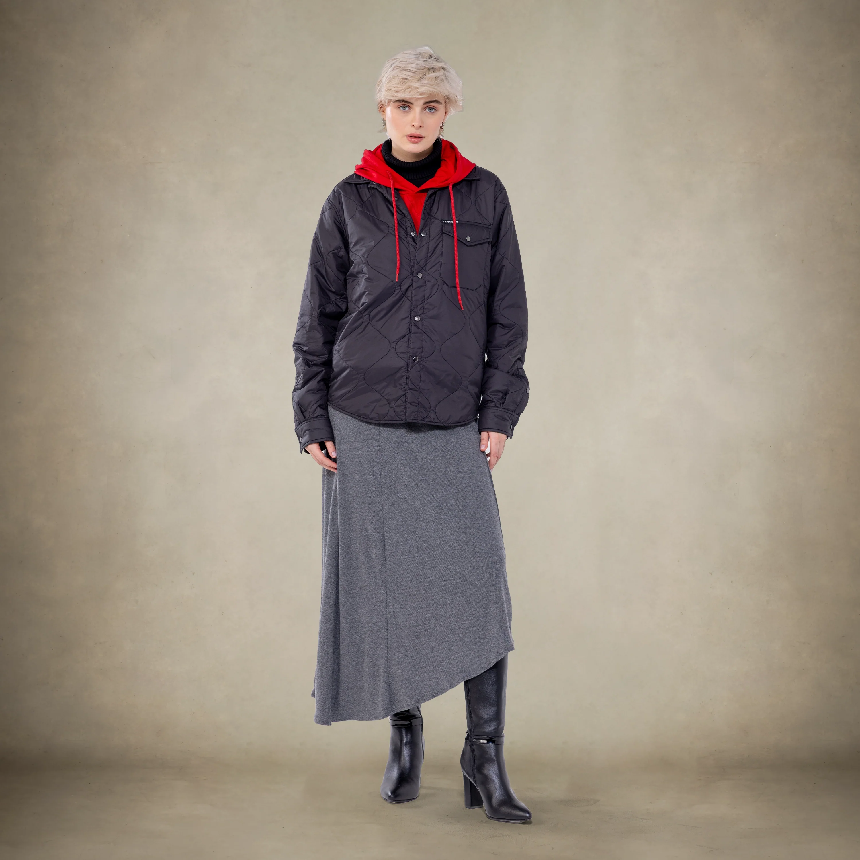 Women's Oversized Quilted Shirt Jacket - Image 8