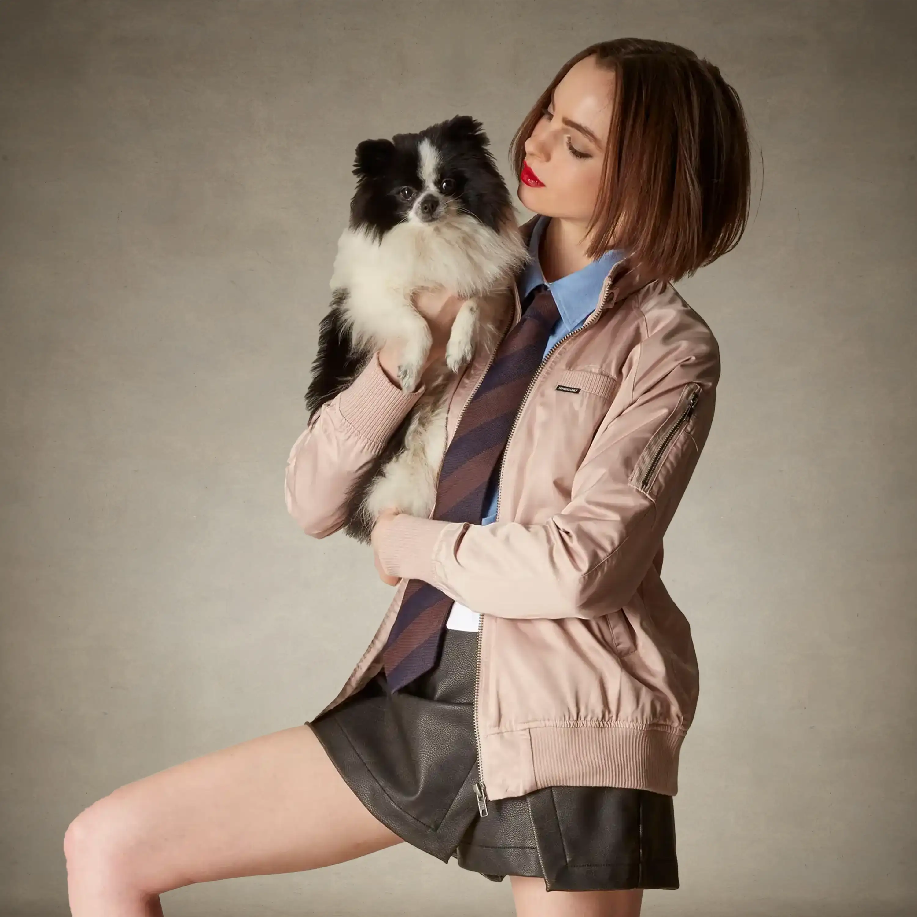 Women's Satin Bomber Jacket - Image 3