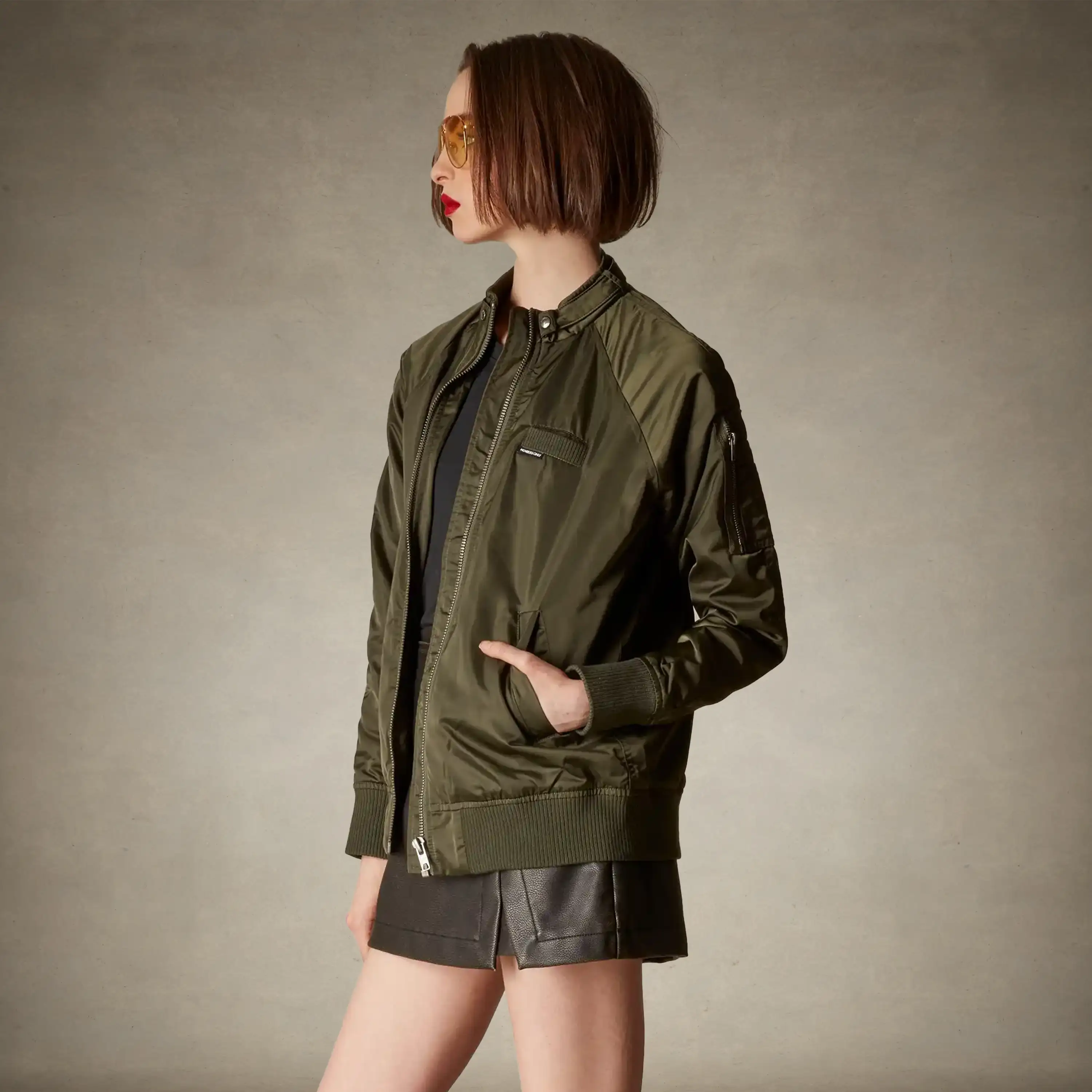 Women's Satin Bomber Jacket - Image 44